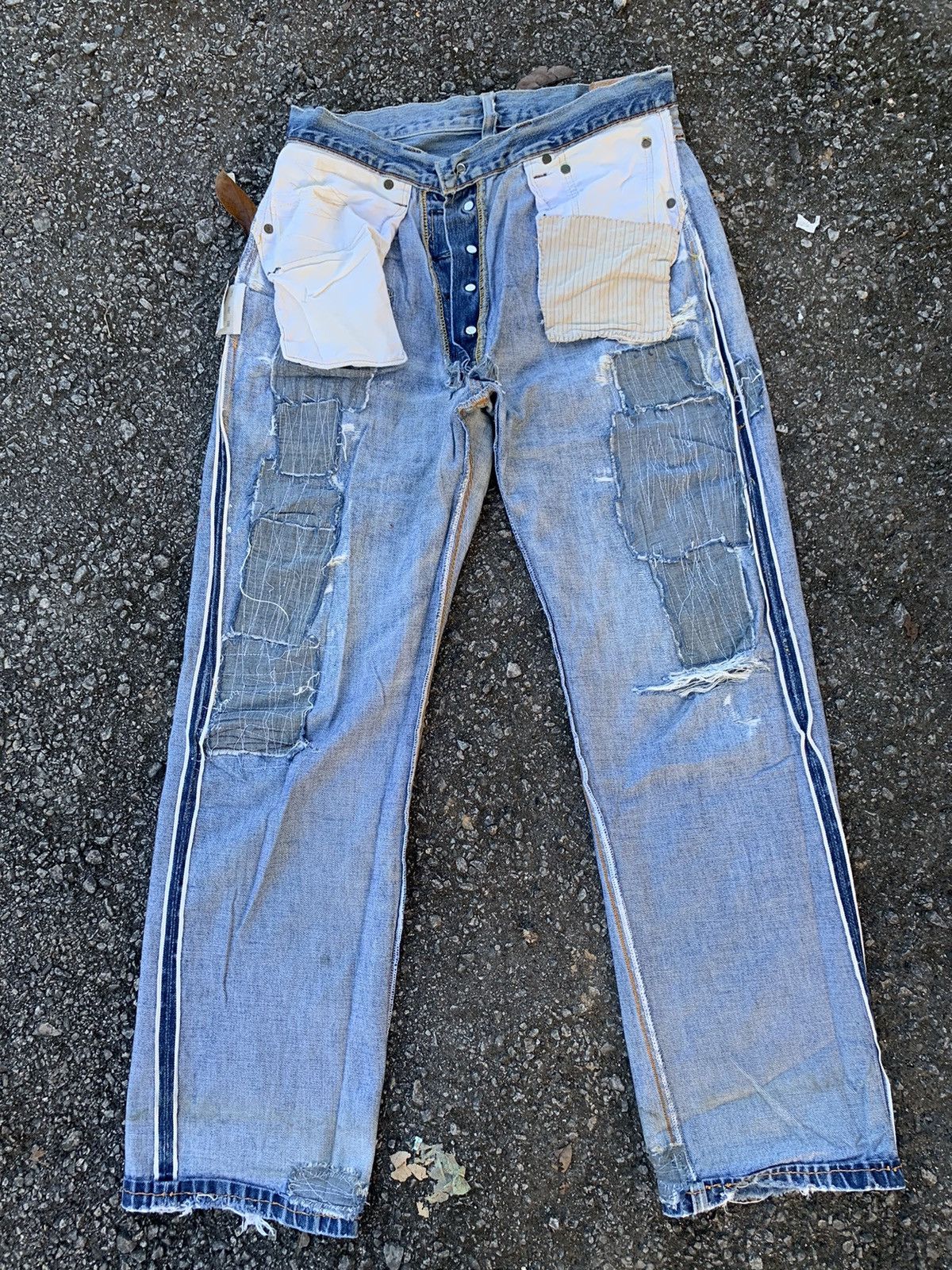 Levi's Levis Big E 501XX Made In Usa Selvedge Distressed denim Size US 30 / EU 46 - 21 Thumbnail