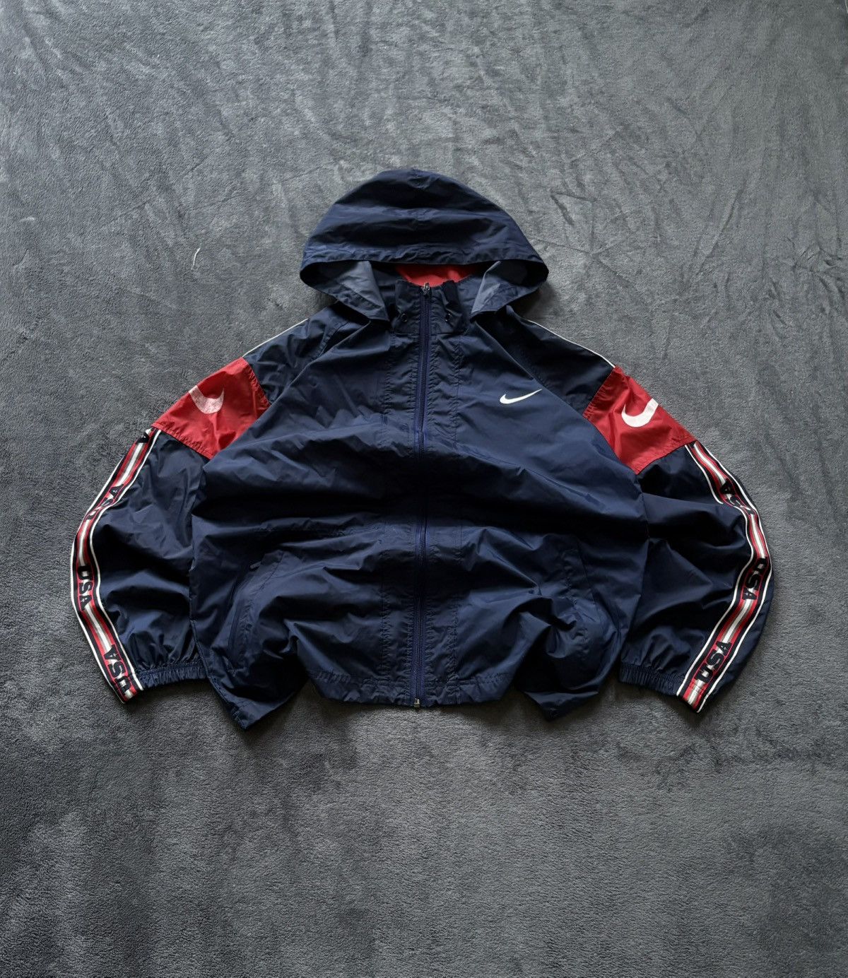Nike 90s Nike Vintage USA Track Nylon Lampas Jacket Drill Y2K Size US M / EU 48-50 / 2 - 1 Thumbnail
