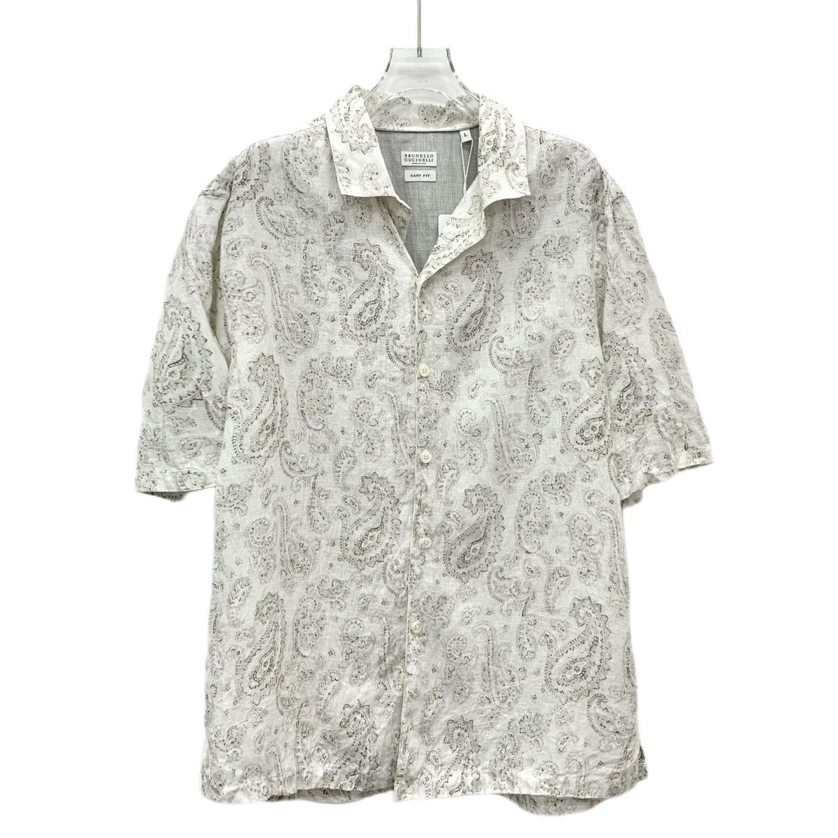Brunello Cucinelli Brunello Cucinelli Short Sleeve Shirt K26WX Size US L / EU 52-54 / 3 - 1 Thumbnail