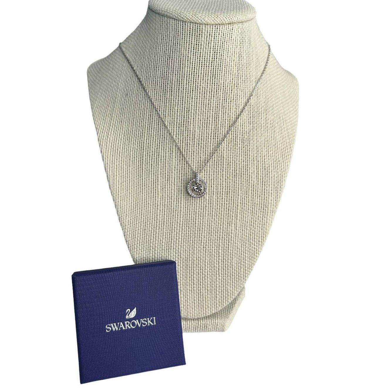 Swarovski Swarovski Lavender Round shape Rhodium plated Necklace Size ONE SIZE - 1 Thumbnail