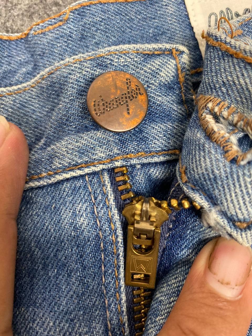 Vintage vintage wrangler lightwash denim nice design Size US 27 - 10 Thumbnail