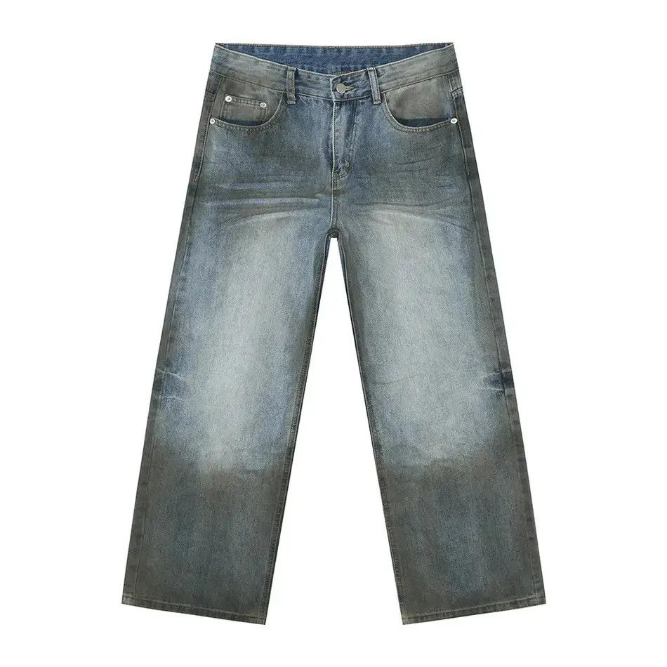 Japanese Brand Retro loose dirty dyed high street jeans Size US 32 / EU 48 - 6 Thumbnail