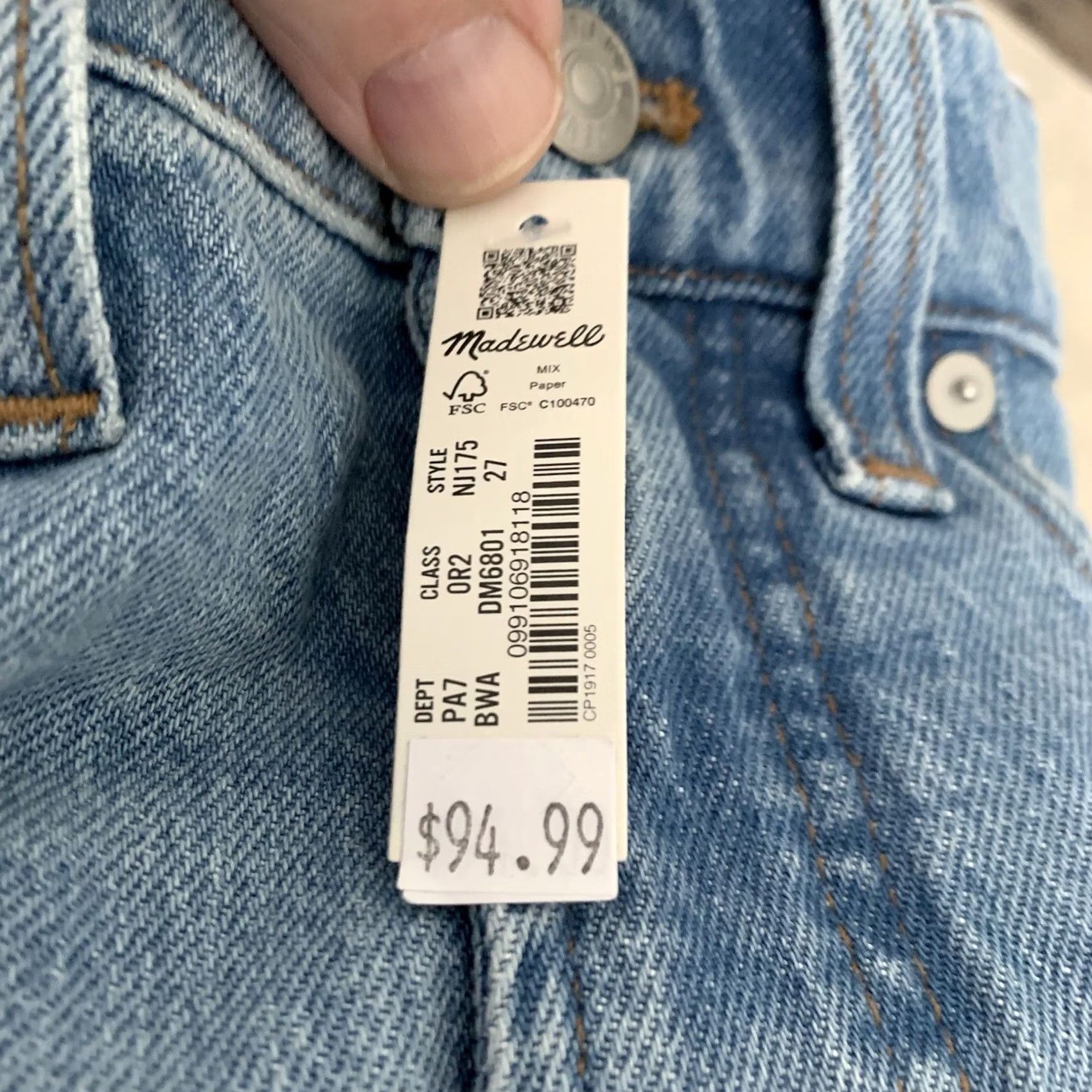 Madewell Madewell Jeans Womens 27 The Perfect Vintage Ankle High Rise Blue Denim NJ175 Size 27" / US 4 / IT 40 - 7 Thumbnail