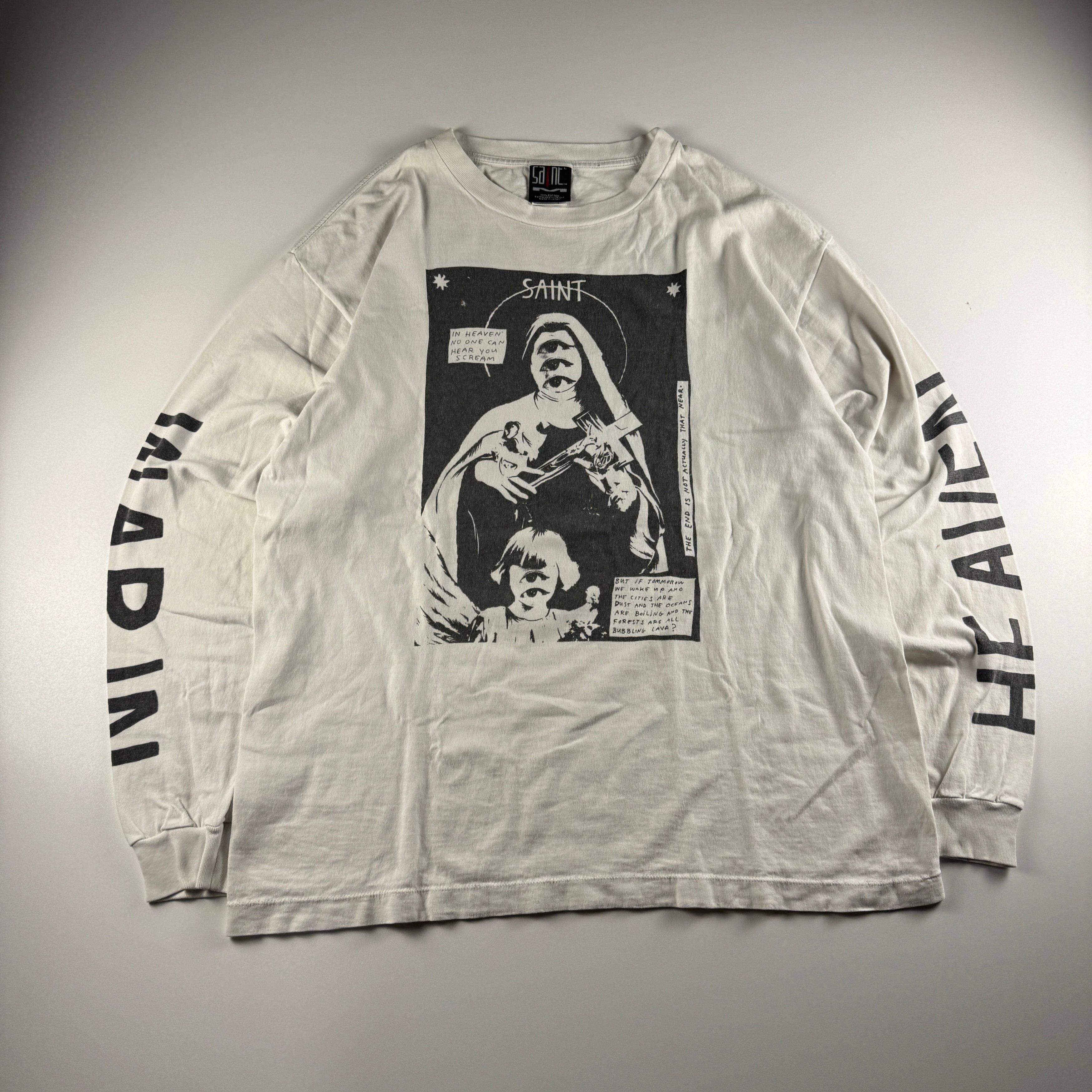 SAINT MICHAEL Fight Clubオマージュ　ロンT Japanese Brand × READYMADE × Saint Michael Saint Michael FIGHT
