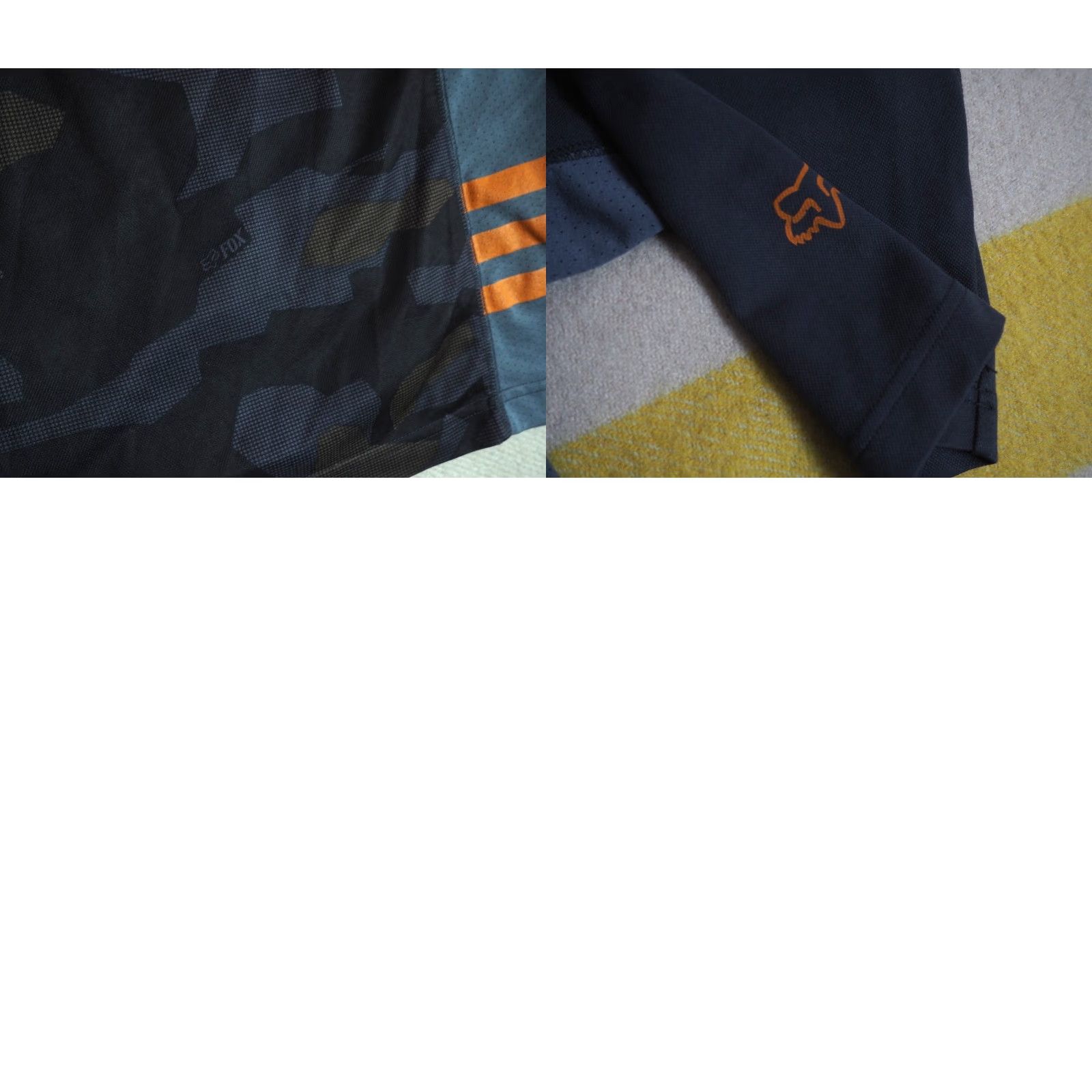 Fox Racing VTG Fox Racing Jersey Camouflage Gray Orange 3/4 Sleeve Mens L Size US L / EU 52-54 / 3 - 8 Thumbnail