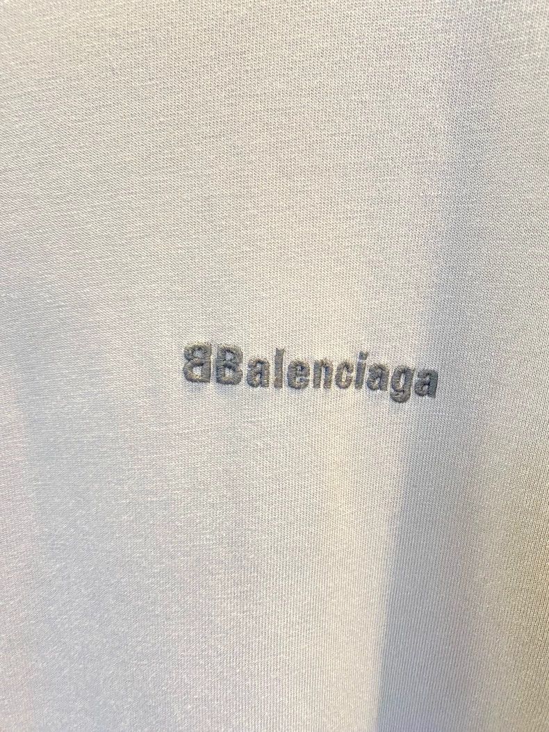 Balenciaga Balenciaga Grey double b embroidered logo short sleeves Size US S / EU 44-46 / 1 - 5 Thumbnail