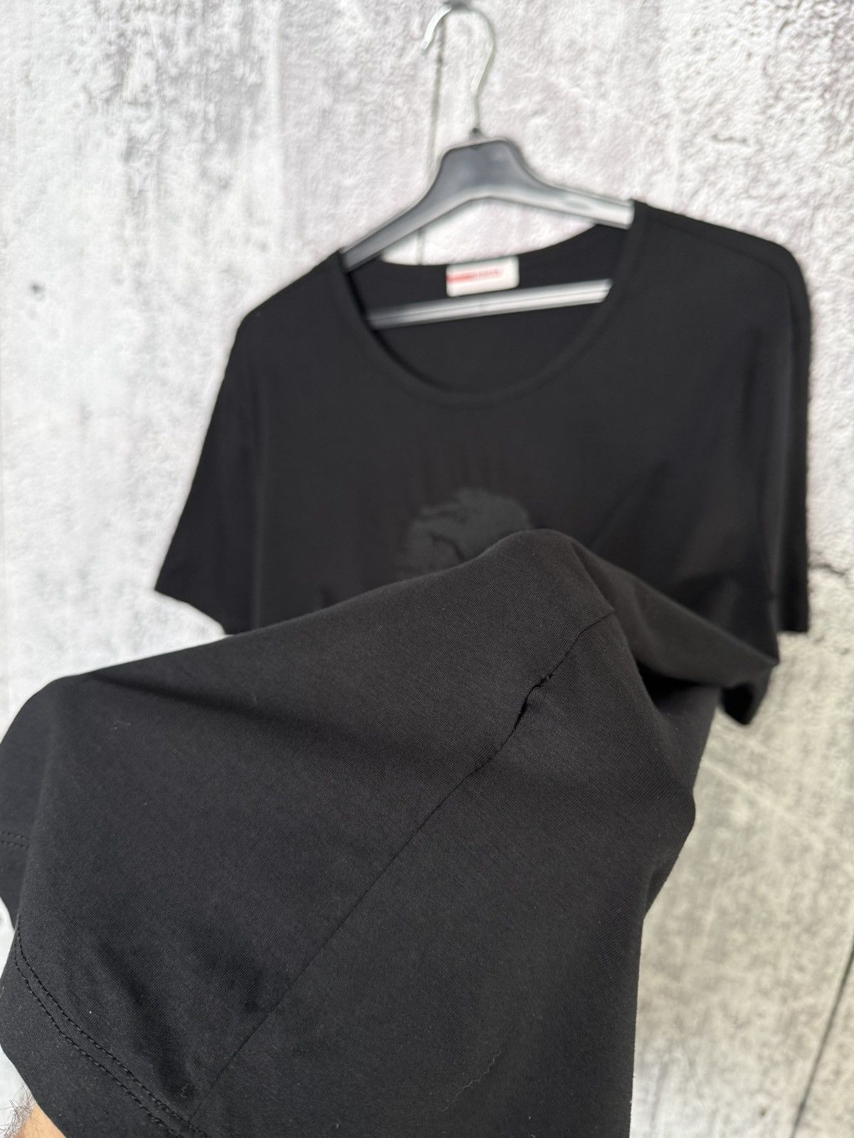 Prada Prada Black Appliqué Portrait T-Shirt Patchwork Face Tee Size US L / EU 52-54 / 3 - 10 Thumbnail