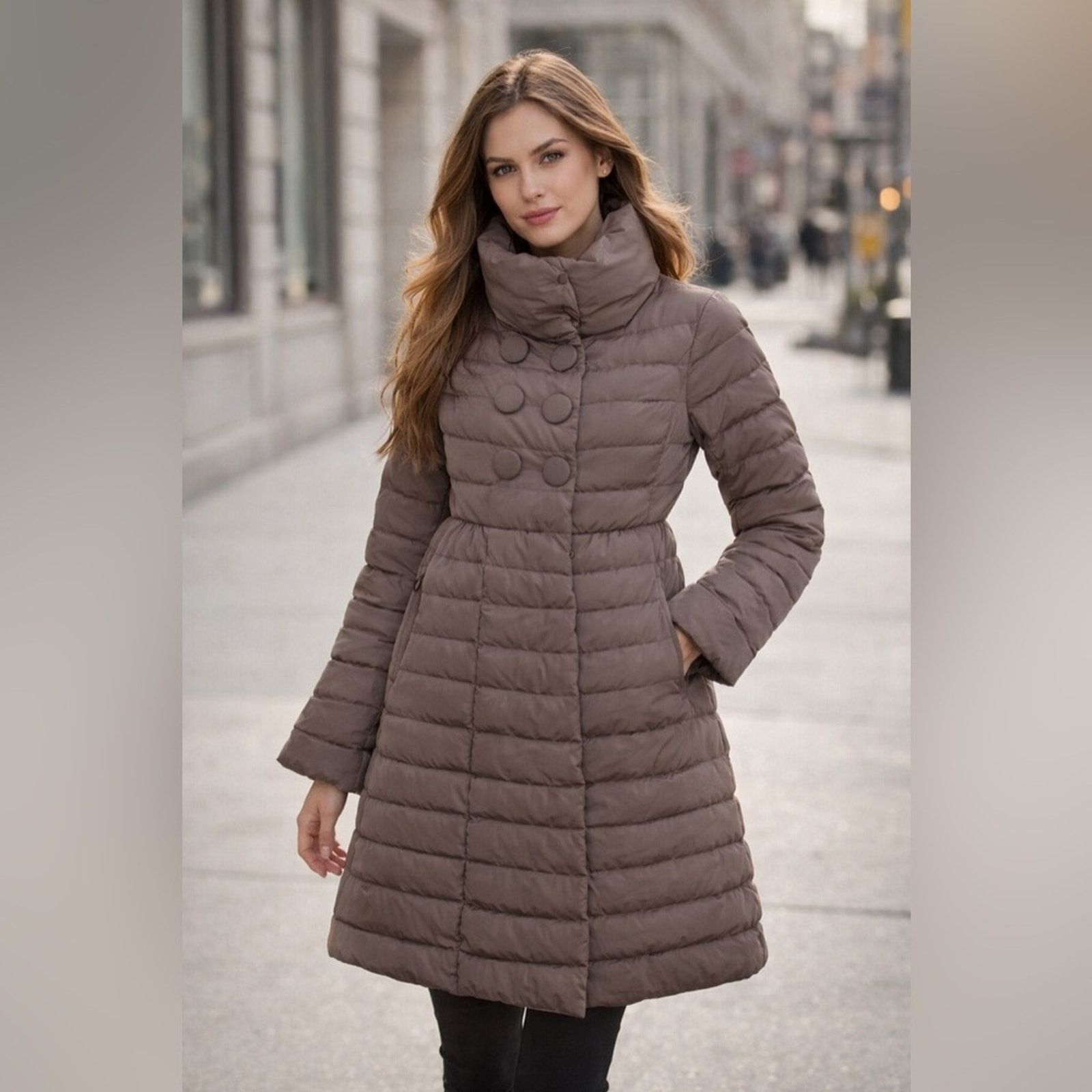 Moncler Moncler Johanna Long Down Puffer Coat Taupe 1 Size S / US 4 / IT 40 - 16 Thumbnail
