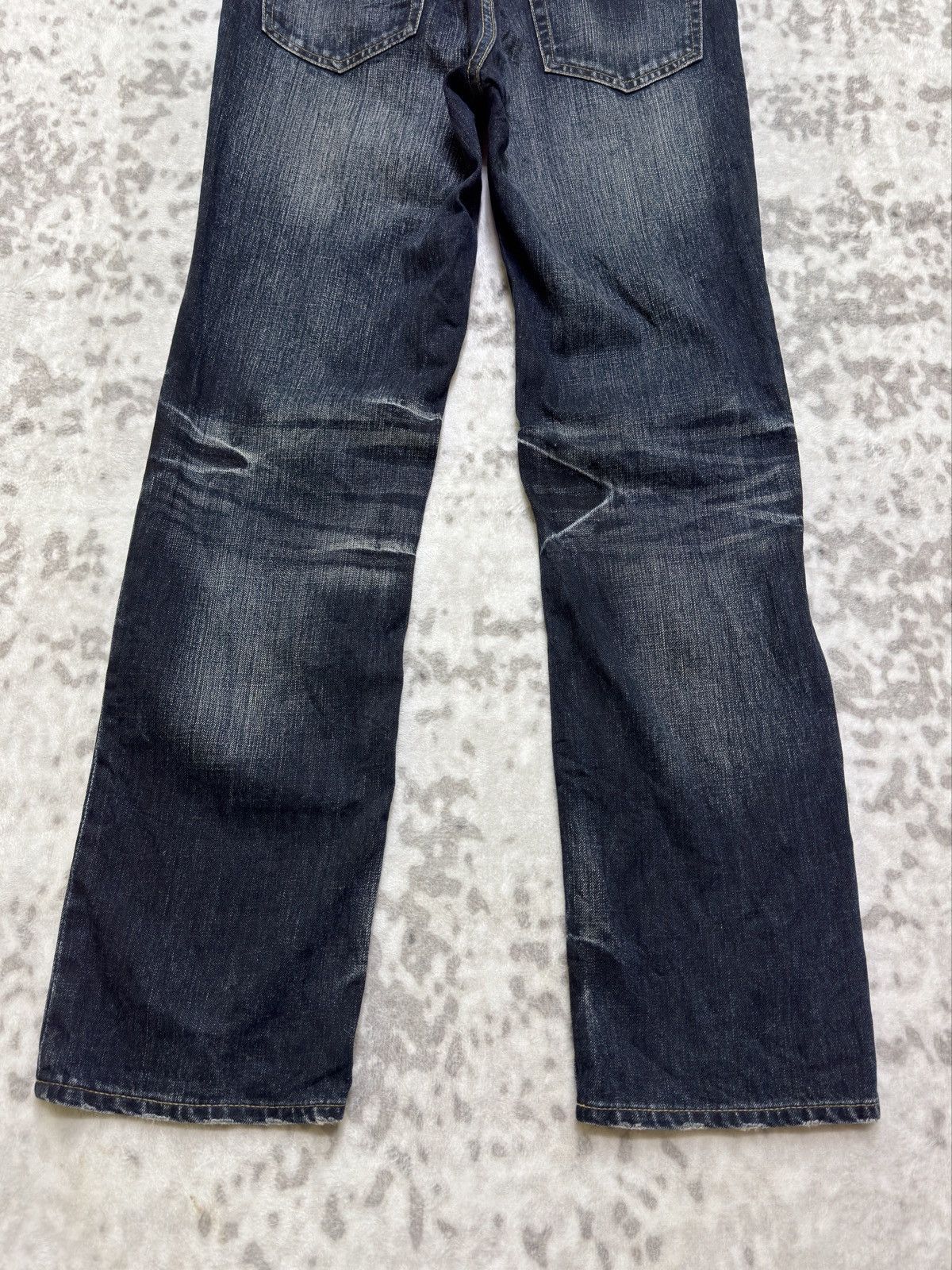 PPFM PPFM Avant-Garde Whiskered Acid Wash Distressed Indigo Denim Size US 31 - 12 Thumbnail