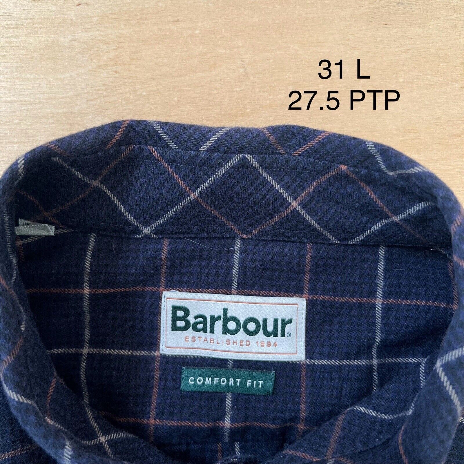Barbour Barbour Comfort Fit Shirt XL Navy Casual Button Up Size US XL / EU 56 / 4 - 7 Thumbnail