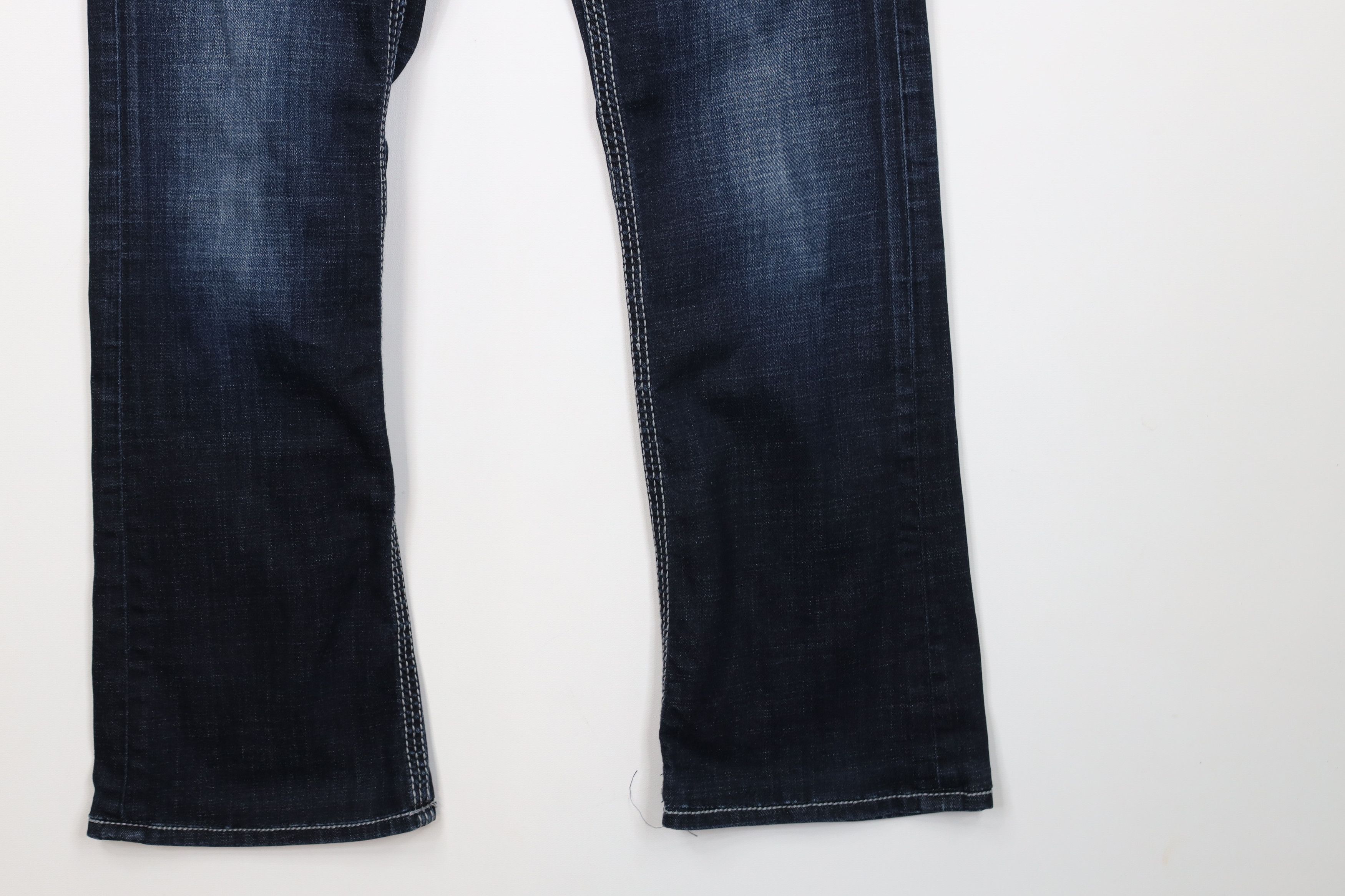 Vintage Buckle BKE Thick Stitch Stretch Bootleg Denim Jeans Blue Size 27" / US 4 / IT 40 - 4 Thumbnail