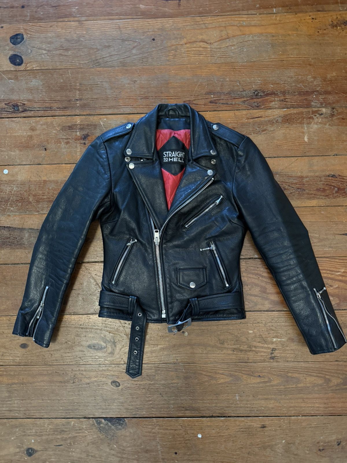 Straight To Hell STRAIGHT TO HELL COMMANDO LEATHER BIKER JACKET Size XS / US 0-2 / IT 36-38 - 1 Thumbnail