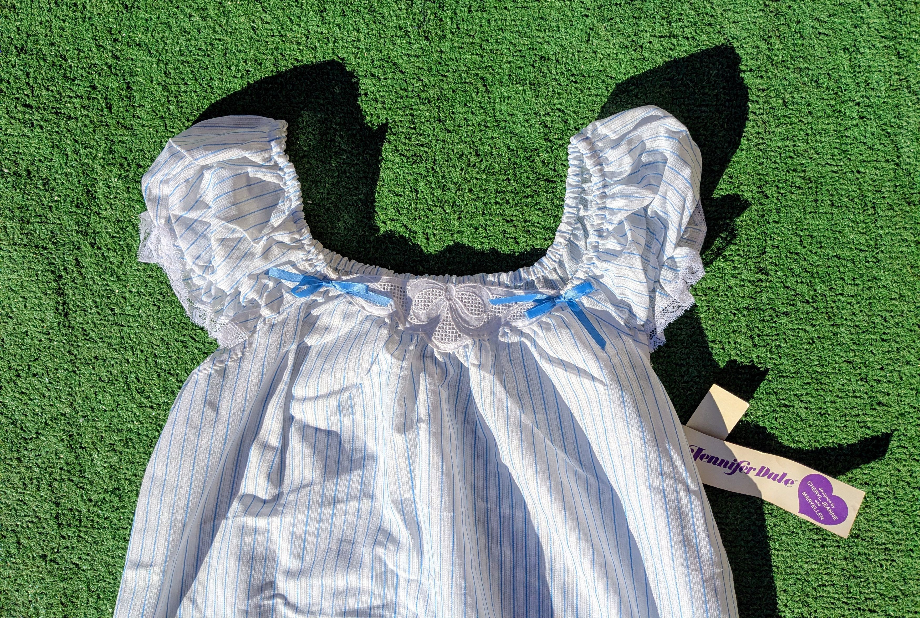 Vintage Vintage Jennifer Dale USA Made Nightgown Dress Lace Trim Size S / US 4 / IT 40 - 7 Thumbnail