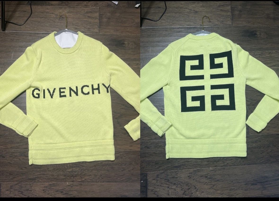 image of Givenchy Logo Sweater in Yellow, Men's (Size Small)