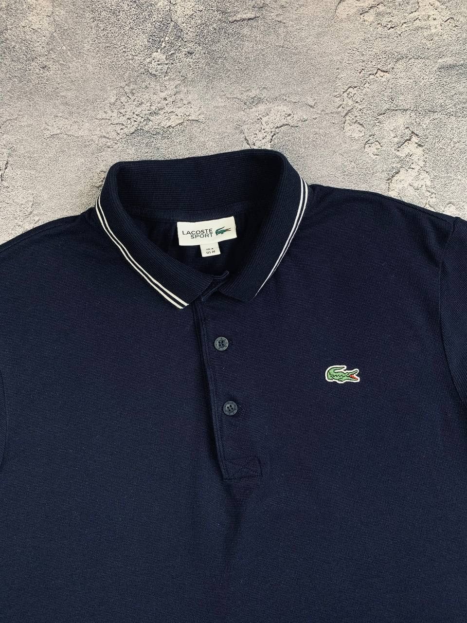 Lacoste Lacoste Sport Men's Navy Blue Polo Shirt White Trim Collar Size US M / EU 48-50 / 2 - 4 Thumbnail
