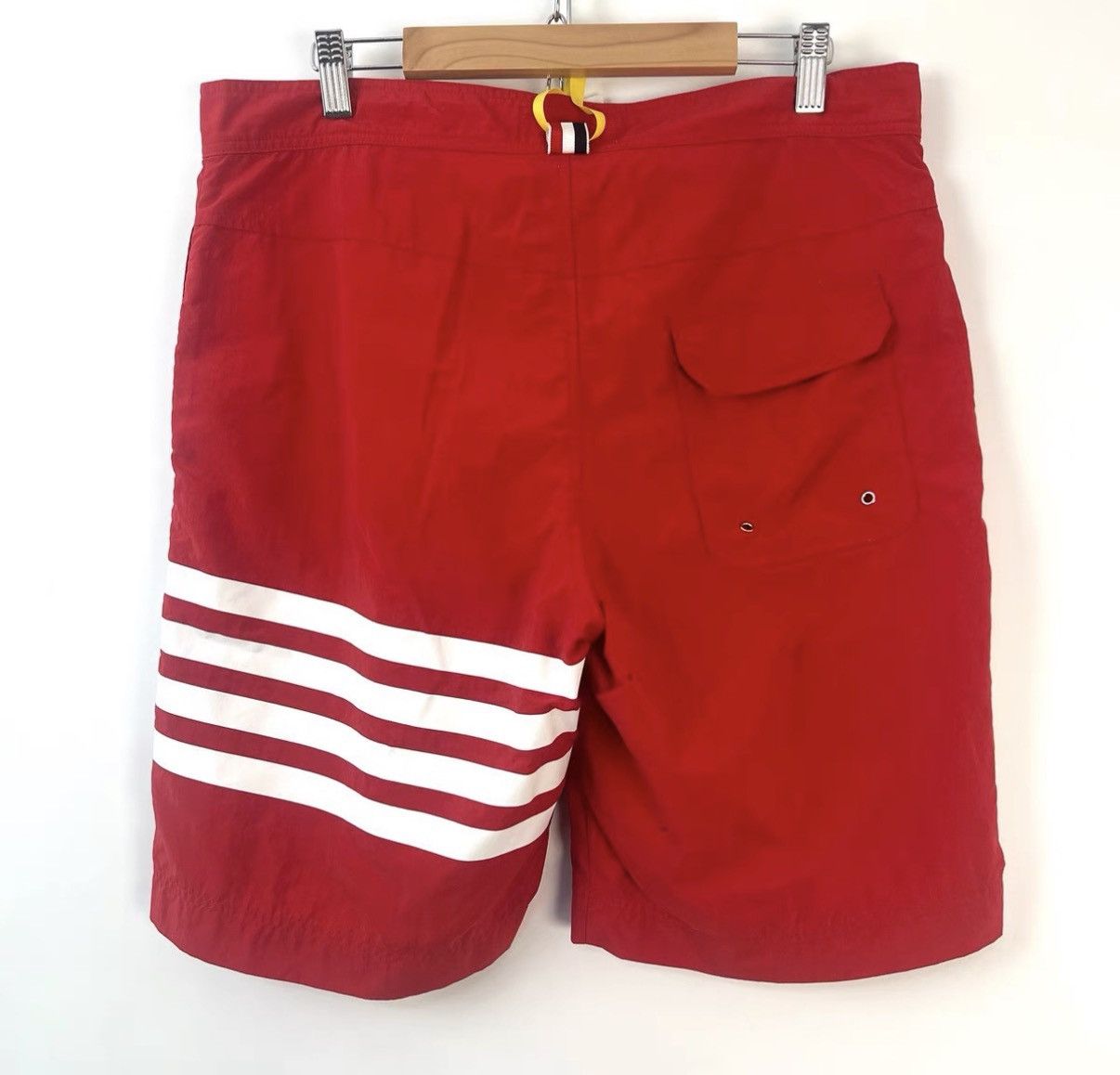 Thom Browne Thom Browne Red 4-Bar Nylon Shorts K12 Size US 34 / EU 50 - 2 Thumbnail