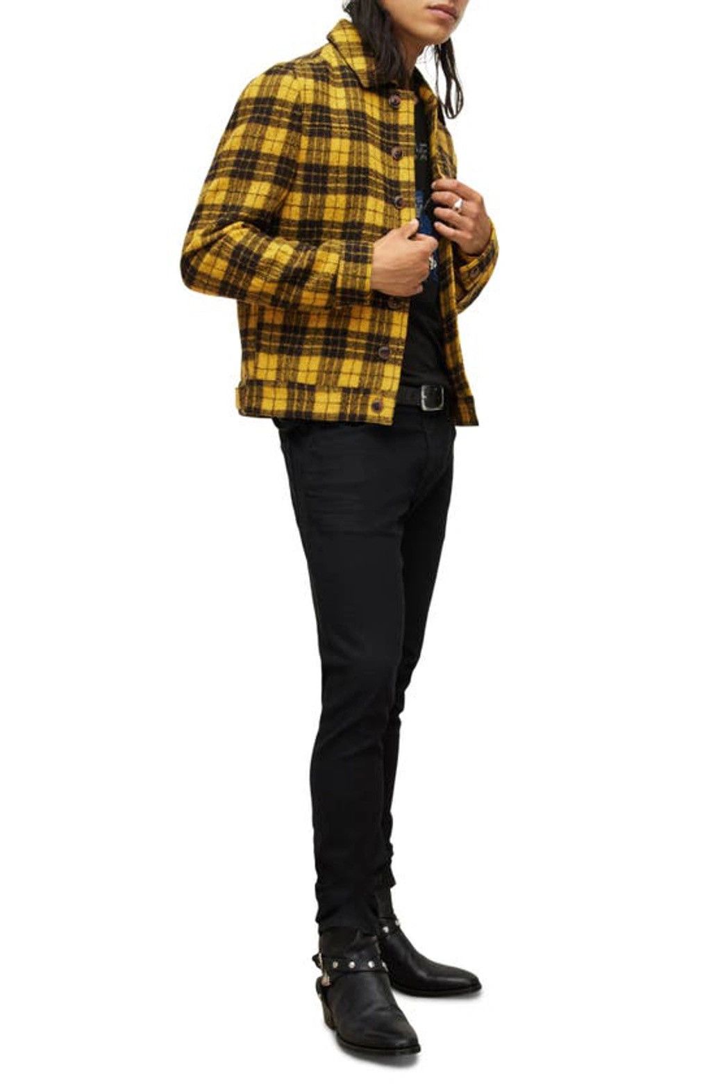 John Varvatos Searcy Plaid Blouson Wool Jacket. 50 Size US M / EU 48-50 / 2 - 3 Thumbnail
