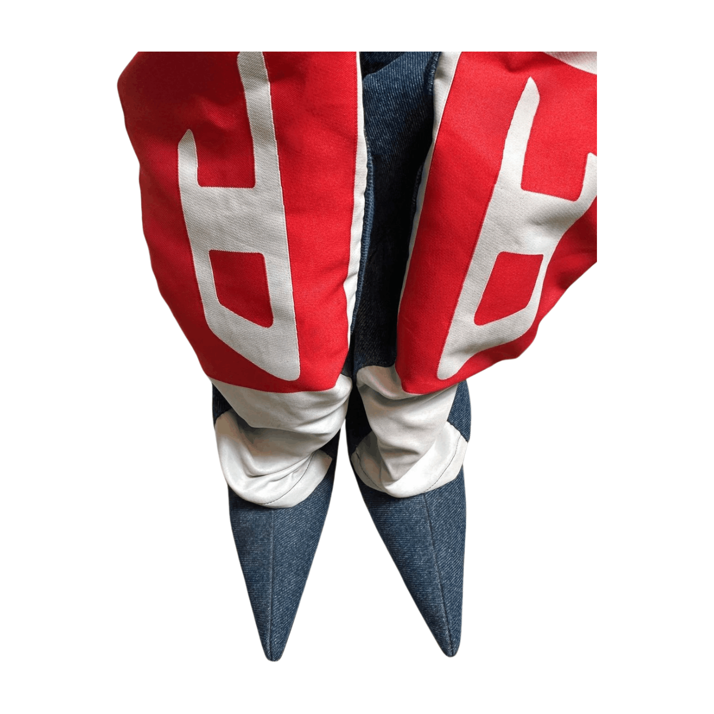 Diesel Shayne Oliver x Diesel Red Tag 115mm Thigh-High Denim Boots Size US 9 / IT 39 - 7 Thumbnail