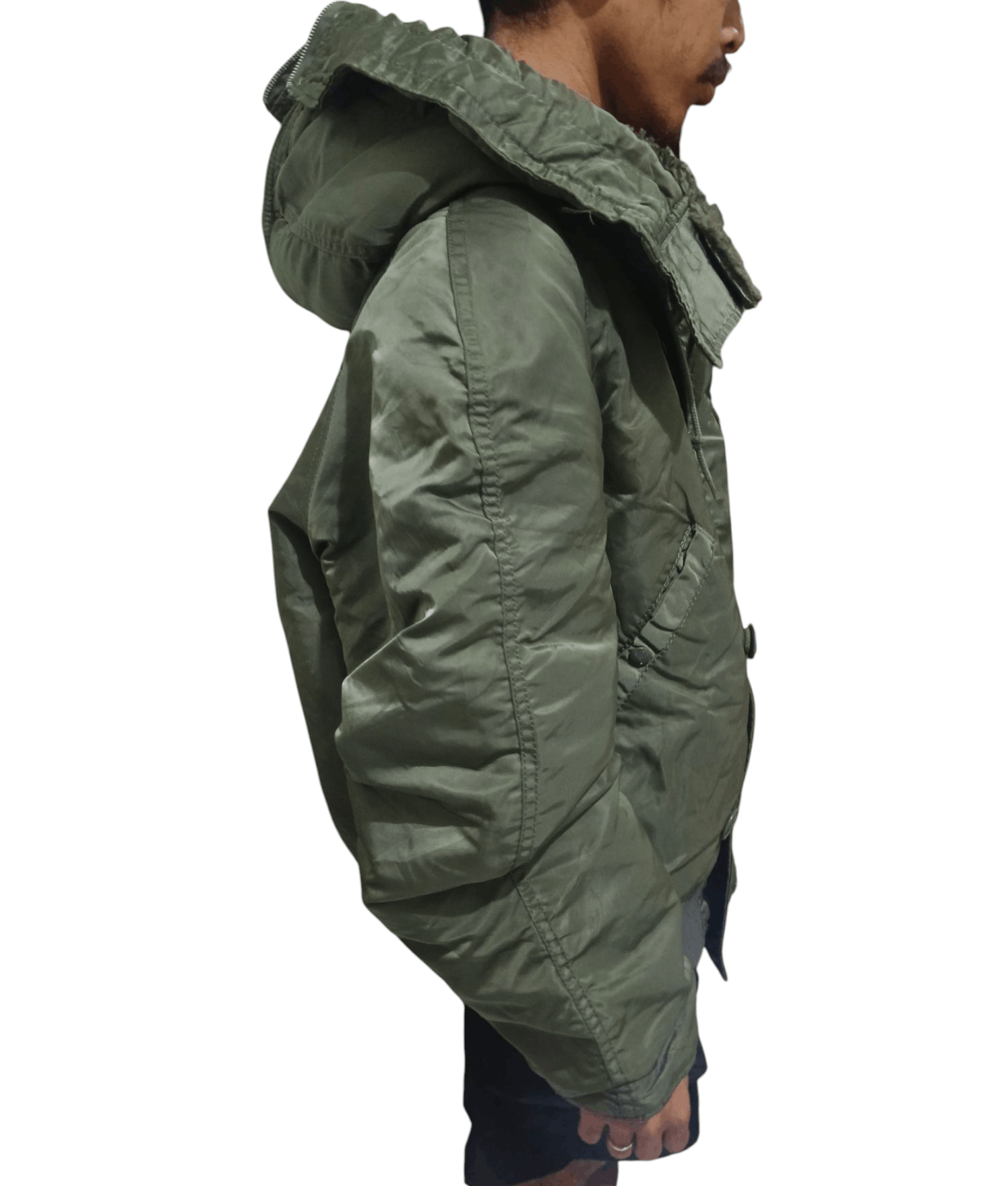 Alpha Industries Vintage 90s Alpha Industries N-2B Hoodie Bomber Jacket Size US M / EU 48-50 / 2 - 11 Thumbnail