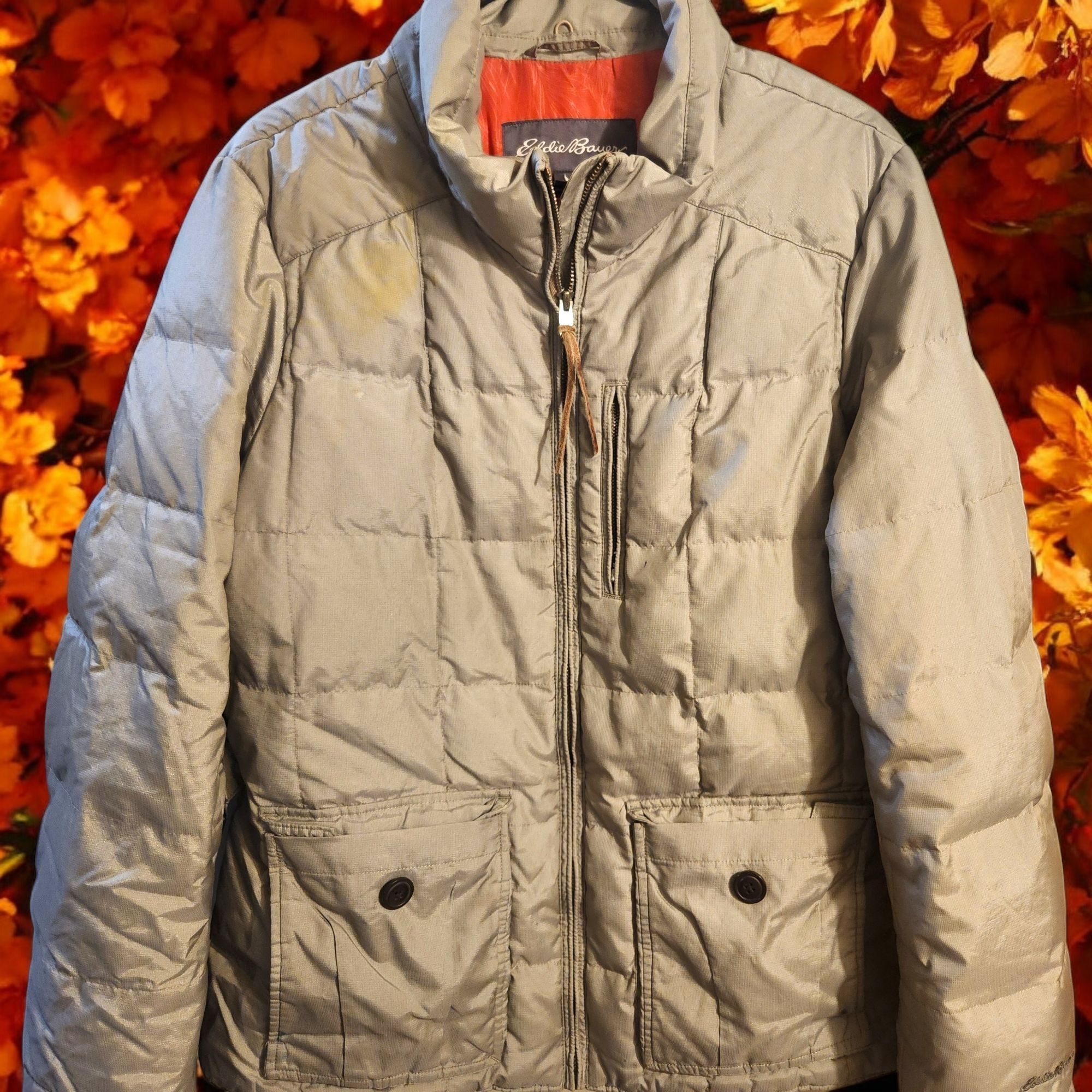 Eddie Bauer Eddie Bauer Womens Down Puffer Jacket Tan Size XL Quilted Sn Size XL / US 12-14 / IT 48-50 - 1 Thumbnail