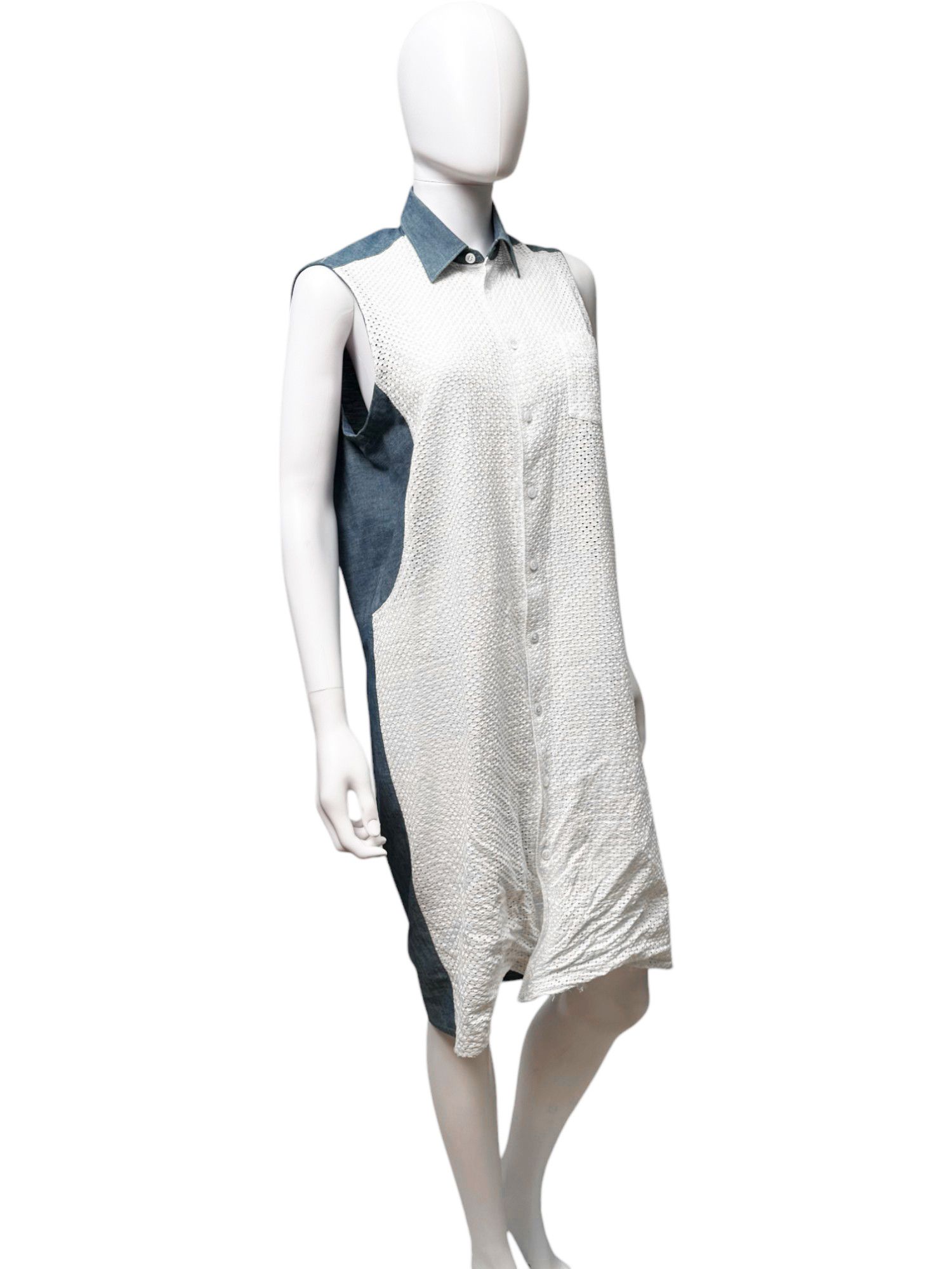 Junya Watanabe S/S 2016 Denim Button Up Bow Dress Size XS / US 0-2 / IT 36-38 - 4 Thumbnail