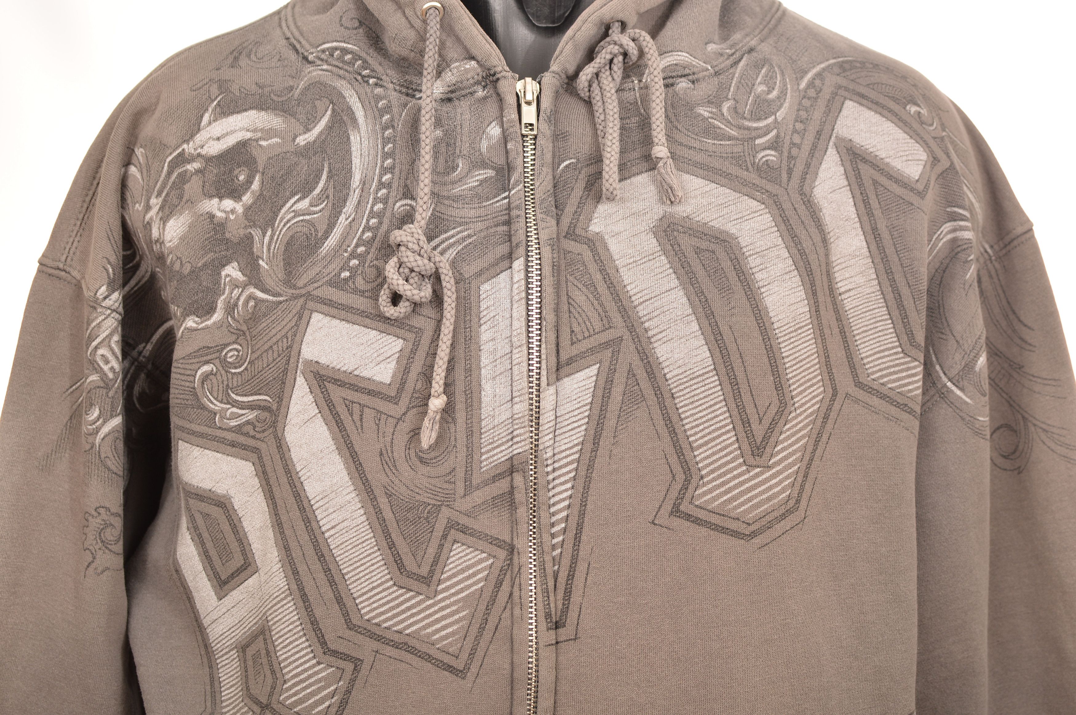 AC/DC DDP Liquid Blue AC/DC Vintage Skull Print Full-Zip Hoodie Size US L / EU 52-54 / 3 - 2 Thumbnail