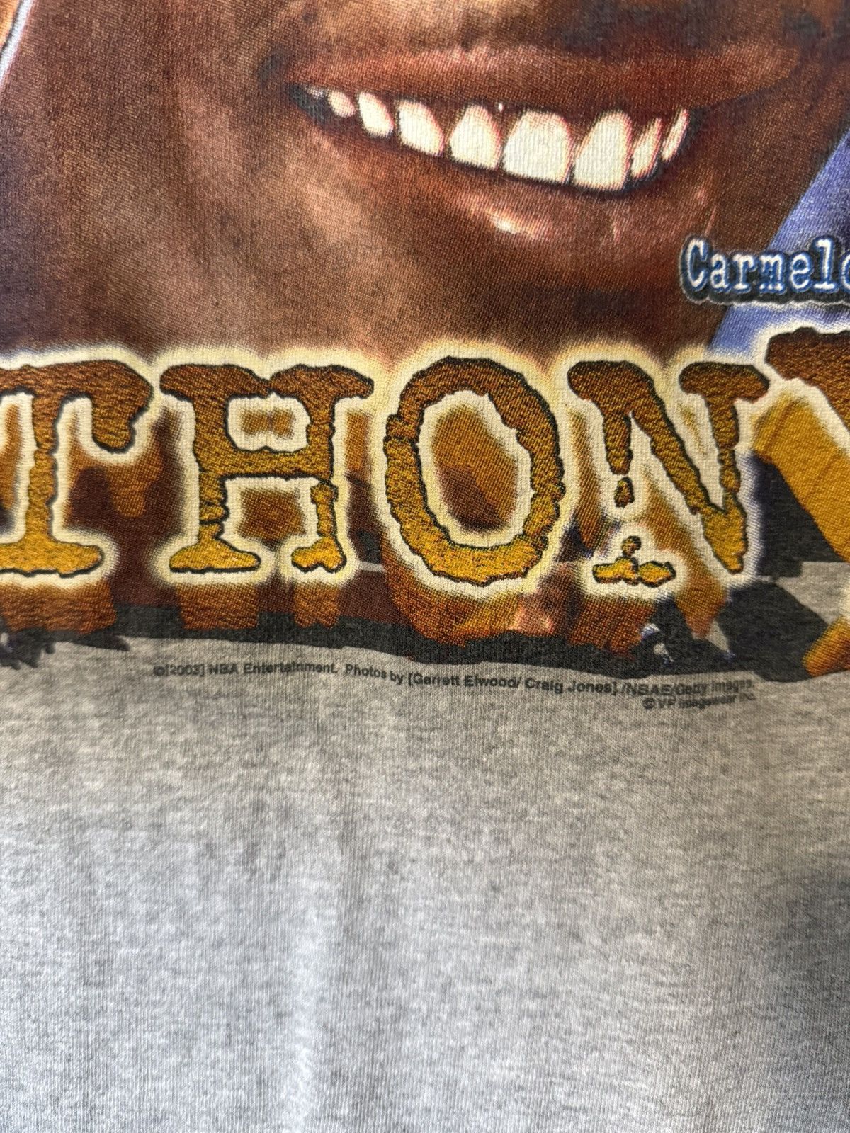 NBA XL Vintage 2003 Denver Nuggets Carmelo Anthony NBA Coin Tee Size US XL / EU 56 / 4 - 2 Thumbnail