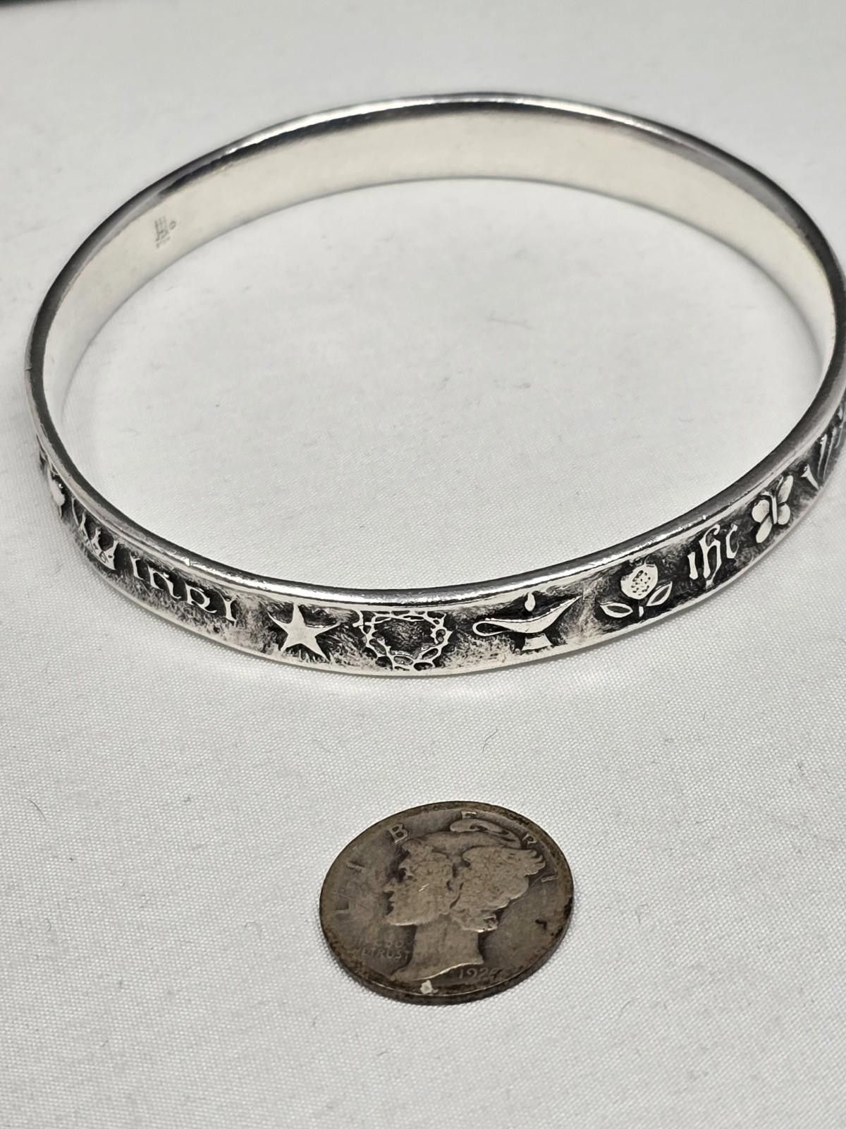 Other James Avery Sterling Silver Christian Symbol Bangle Retired Size ONE SIZE - 6 Thumbnail
