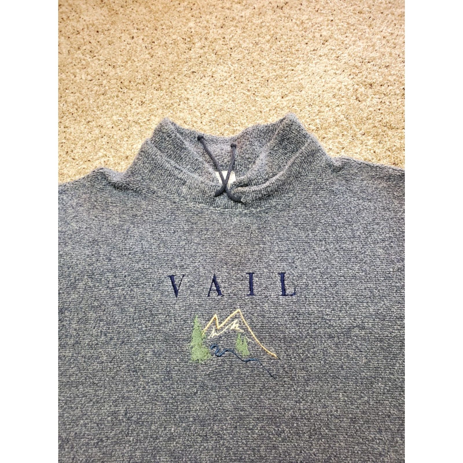 Vintage VINTAGE Over Wear Sweatshirt Adult XL Gray USA Made 90s Pullover Mock Neck Long Sleeve Heavyweight Fleece Cotton Blend Embroidered Logo Mens USA 90s Size US XL / EU 56 / 4 - 4 Thumbnail