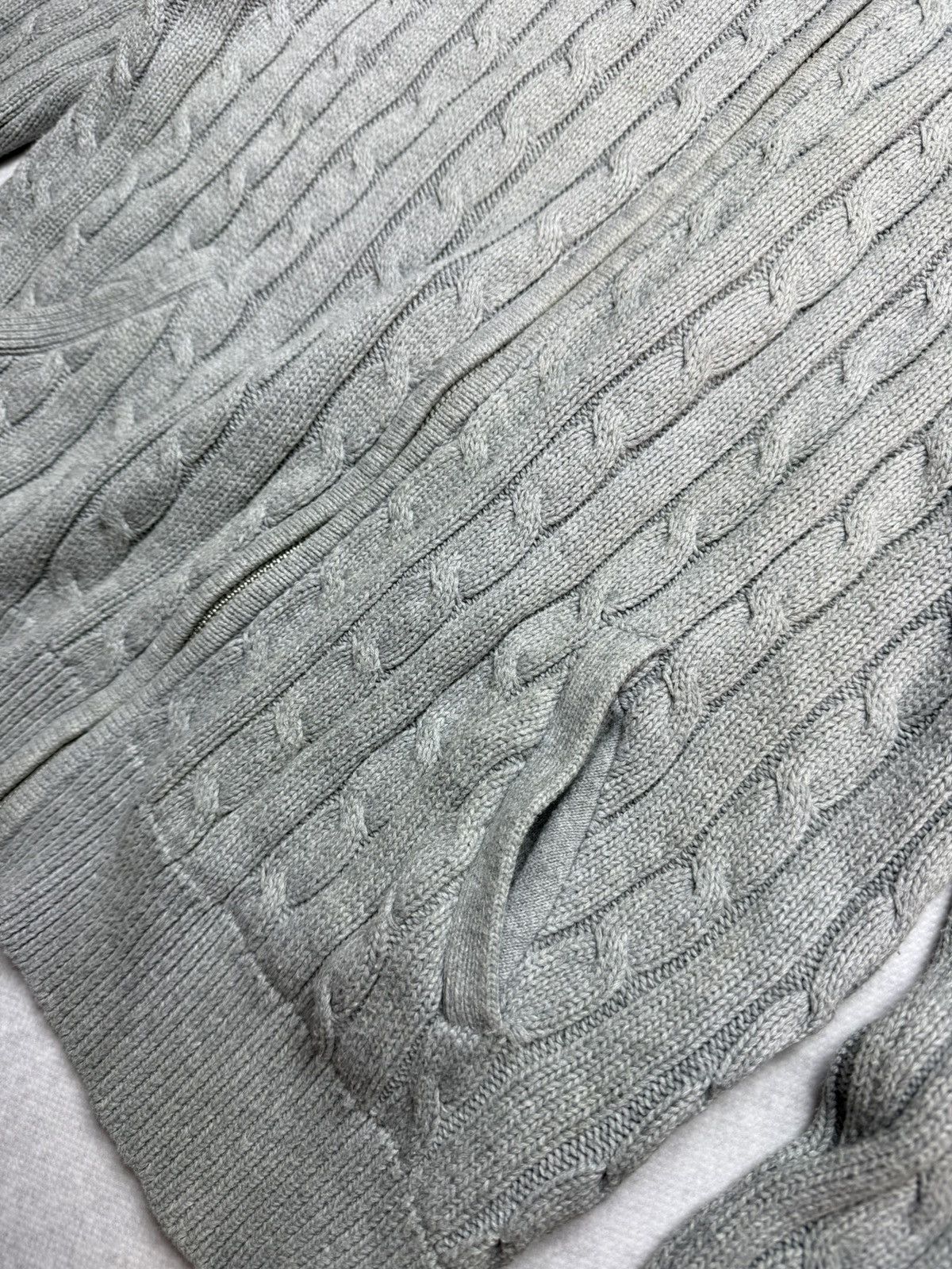 Polo Ralph Lauren Polo Ralph Lauren Vintage Y2K Cable Knit Zip Size L / US 10 / IT 46 - 4 Thumbnail