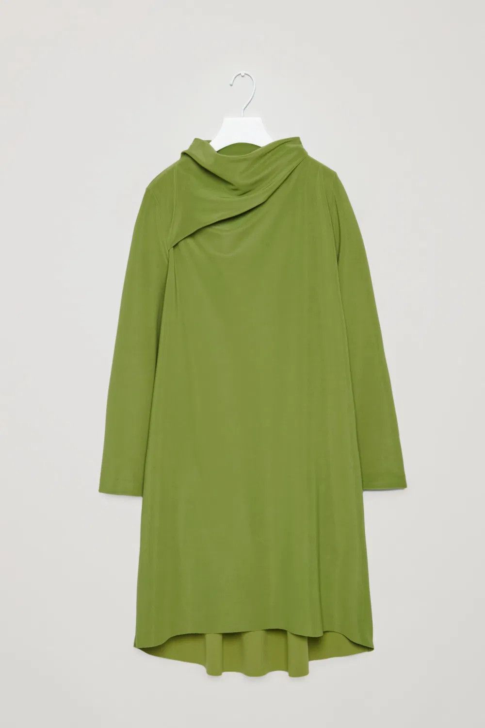 cos dress green COS Pleated Knitted Maxi Dress Green – The Dress Nook