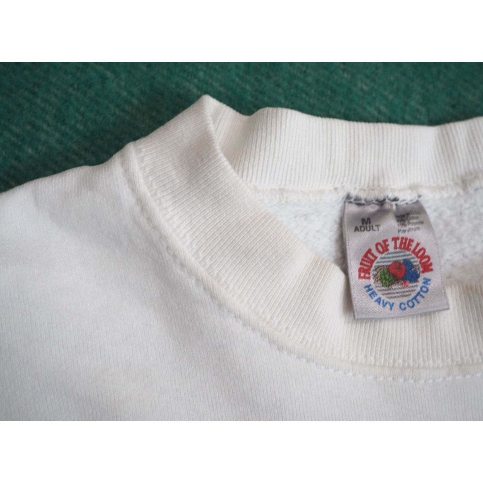 Fruit Of The Loom VINTAGE Fruit of the Loom Sweatshirt White Pullover 90s JIll Neal USA Graphic Print M Unisex Adults Crew Neck Long Sleeve Cotton Fleece Logo Size US M / EU 48-50 / 2 - 5 Thumbnail