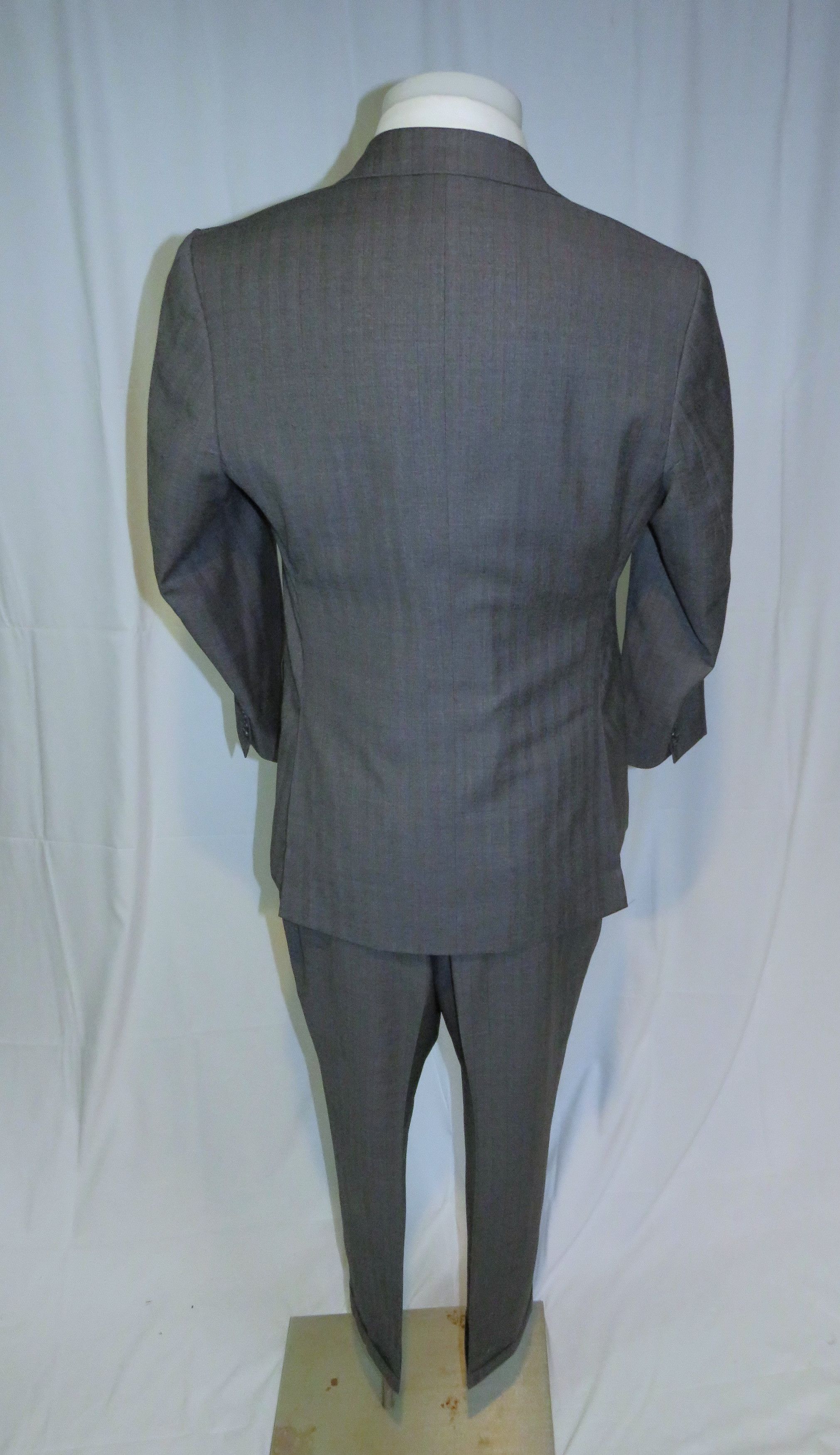 Other Sam Leung New York Gray Stripe Three Roll Two Suit 38S Size 38S - 2 Thumbnail
