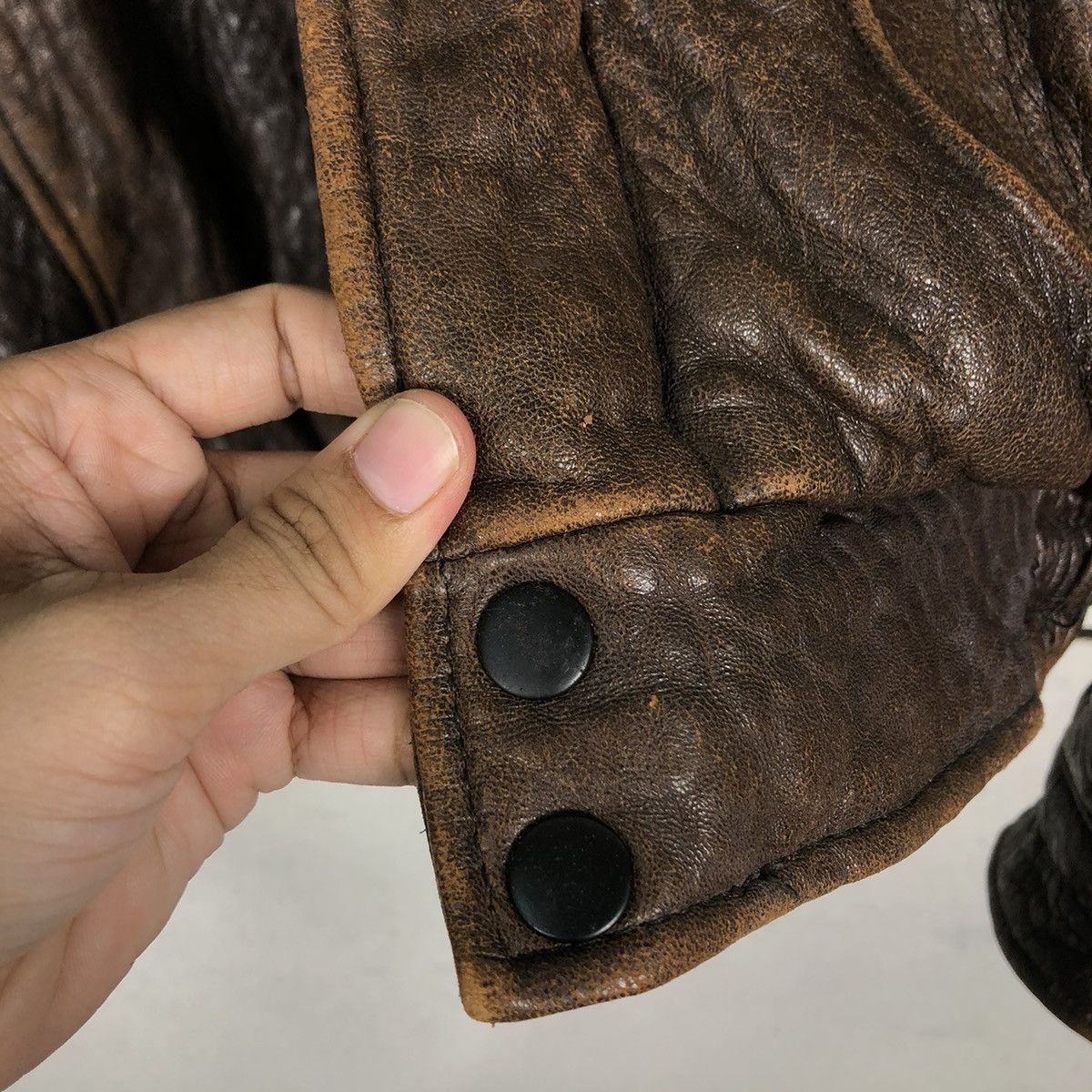 Genuine Leather 🔥VINTAGE FLY LEATHER JACKET YARD SELECTION ISSEY MIYAKE Size US M / EU 48-50 / 2 - 16 Thumbnail
