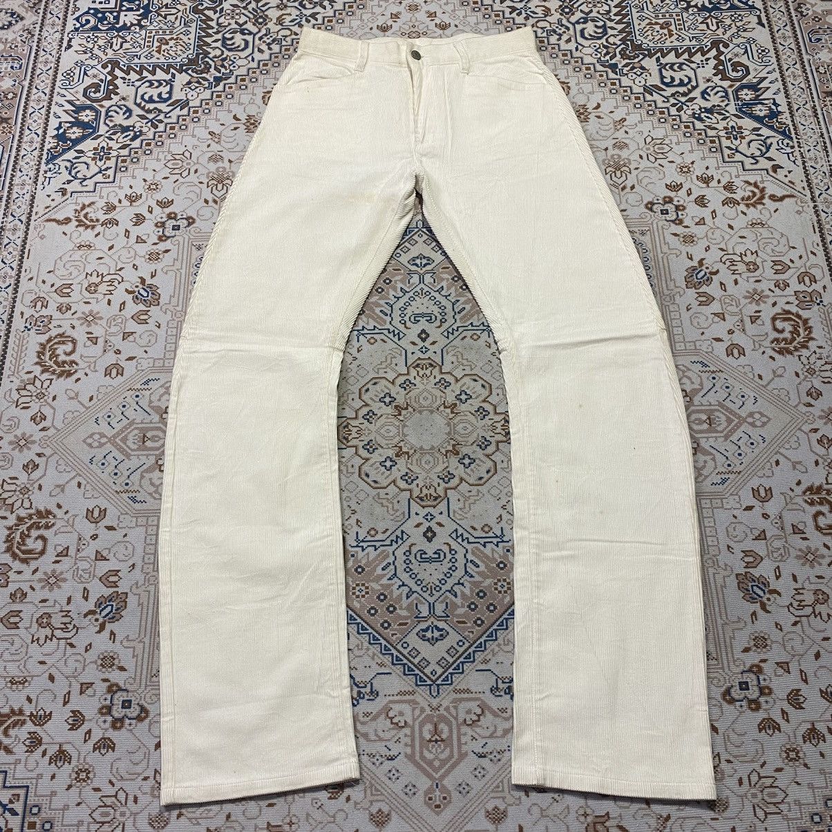 PPFM PPFM Bow Cut White Corduroy Pants Size US 30 / EU 46 - 3 Thumbnail