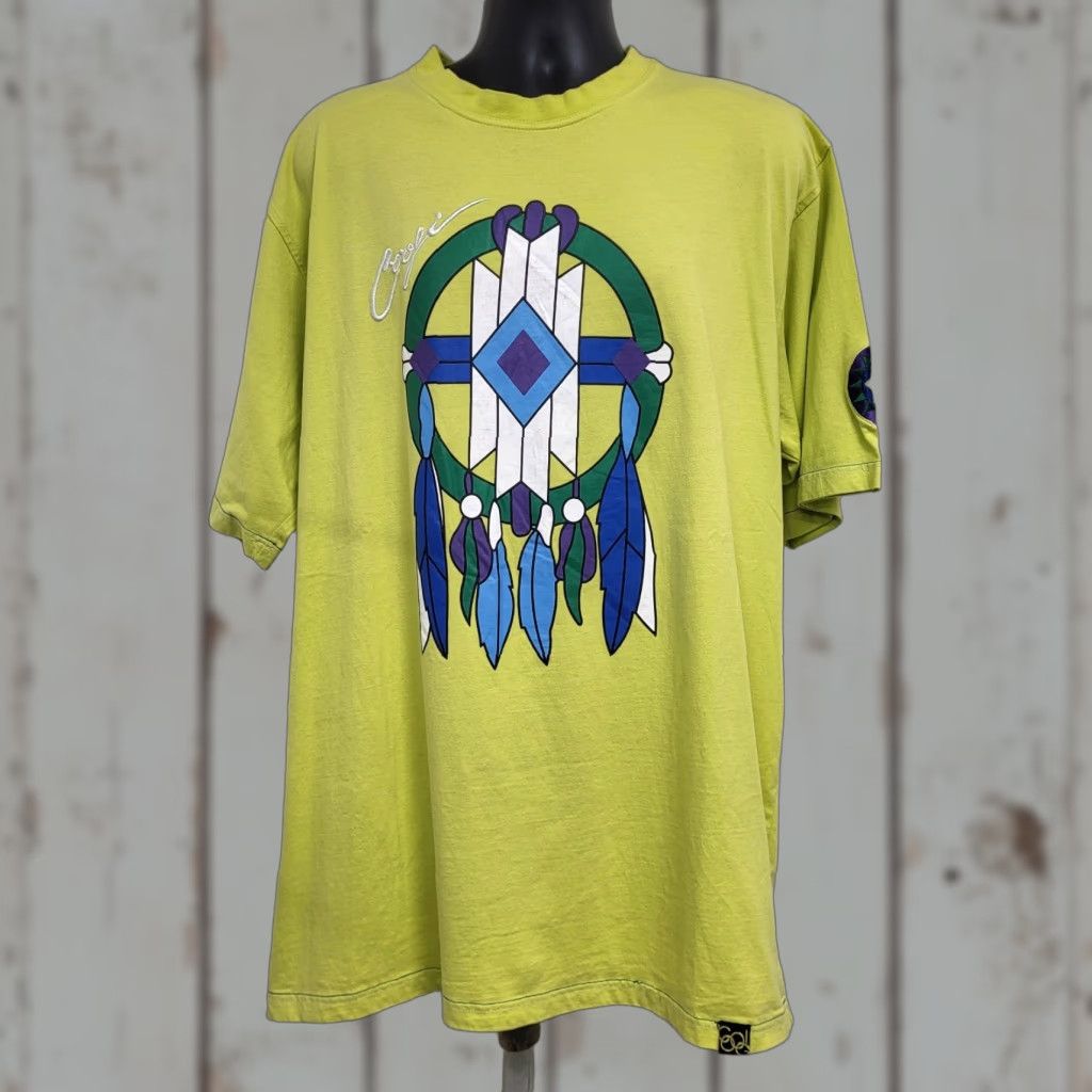 Coogi VTG Coogi Shirt Men's XXL Dream Catcher Embroidered Y2K T-Shirt Baggy 90’s Yellow Cotton Logo Short Sleeve Crew Neck Size US XXL / EU 58 / 5 - 1 Thumbnail