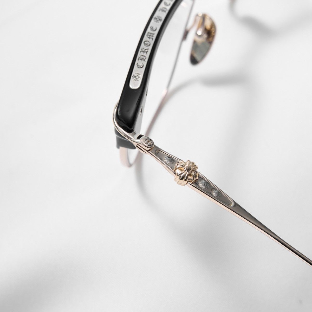 Chrome Hearts CHROME HEARTS SLUNTRADICTION (54) BLACK/GOLD PLATED GLASSES Size ONE SIZE - 3 Thumbnail