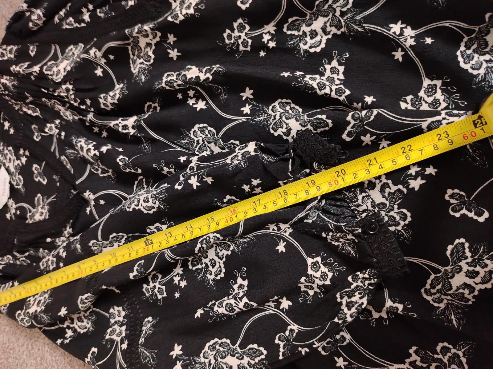 M.E. Sport Pre-Loved Women's Black and White Floral Long Sleeve Blouse Size XL / US 12-14 / IT 48-50 - 10 Thumbnail