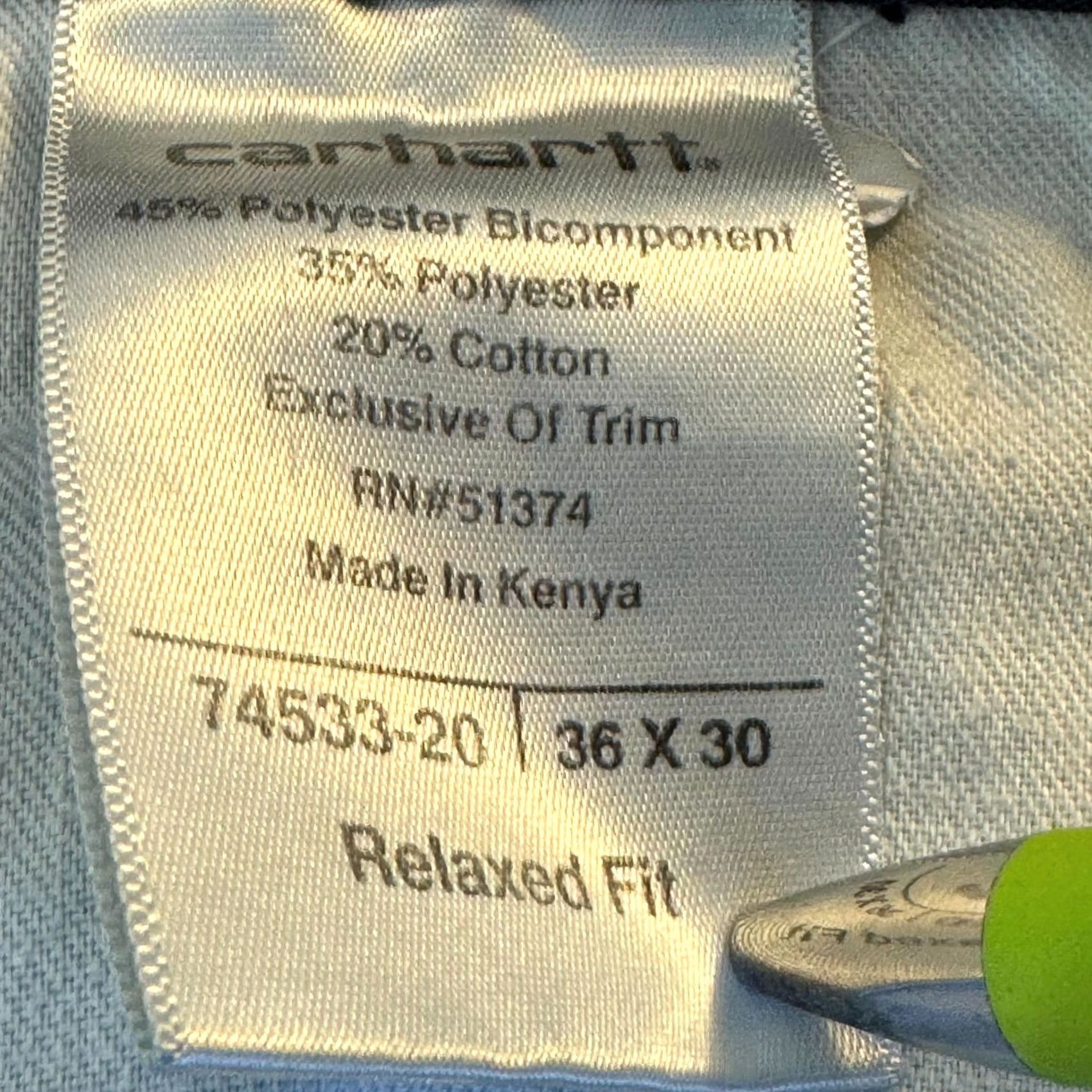 Carhartt Carhartt Carpenter Pants Mens 36x30 Navy Ripstop Relaxed Fit Work Size US 36 / EU 52 - 7 Thumbnail