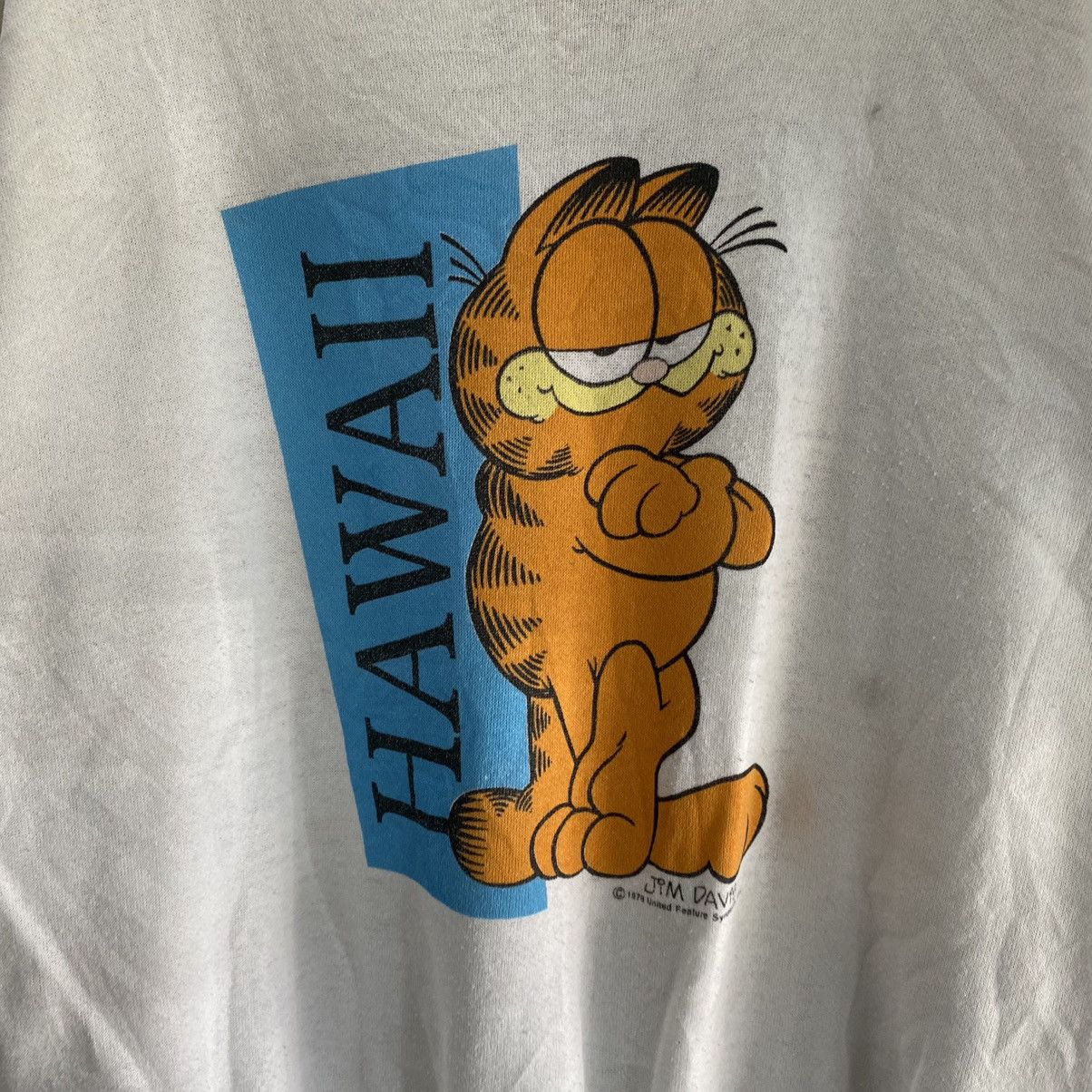 Vintage Garfield Crewneck Sweatshirt 1978 Vintage White Size US L / EU 52-54 / 3 - 5 Thumbnail