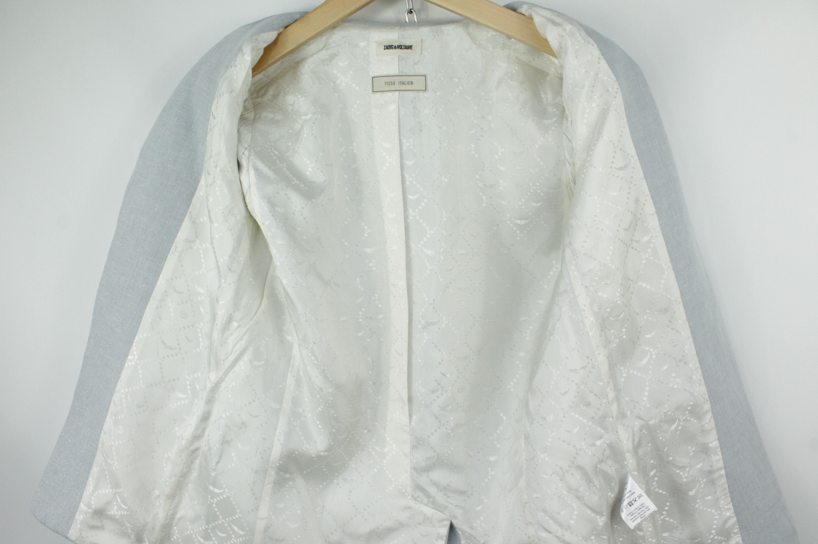 Zadig & Voltaire ZADIG & VOLTAIRE Volly Frange Open-front Cotton Linen Jacket Size S / US 4 / IT 40 - 7 Thumbnail