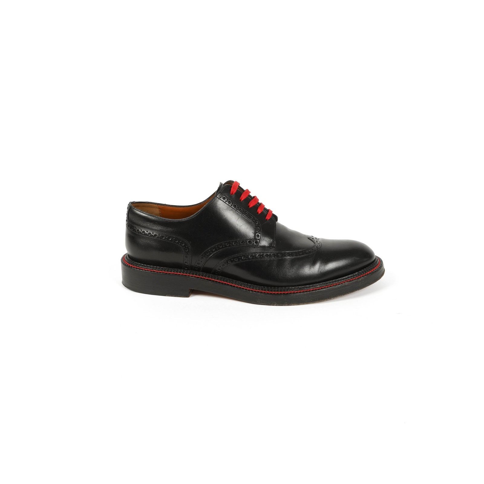 Dior FW17 Red Lace Brogue Detail Derby Size US 11.5 / EU 44-45 - 2 Thumbnail
