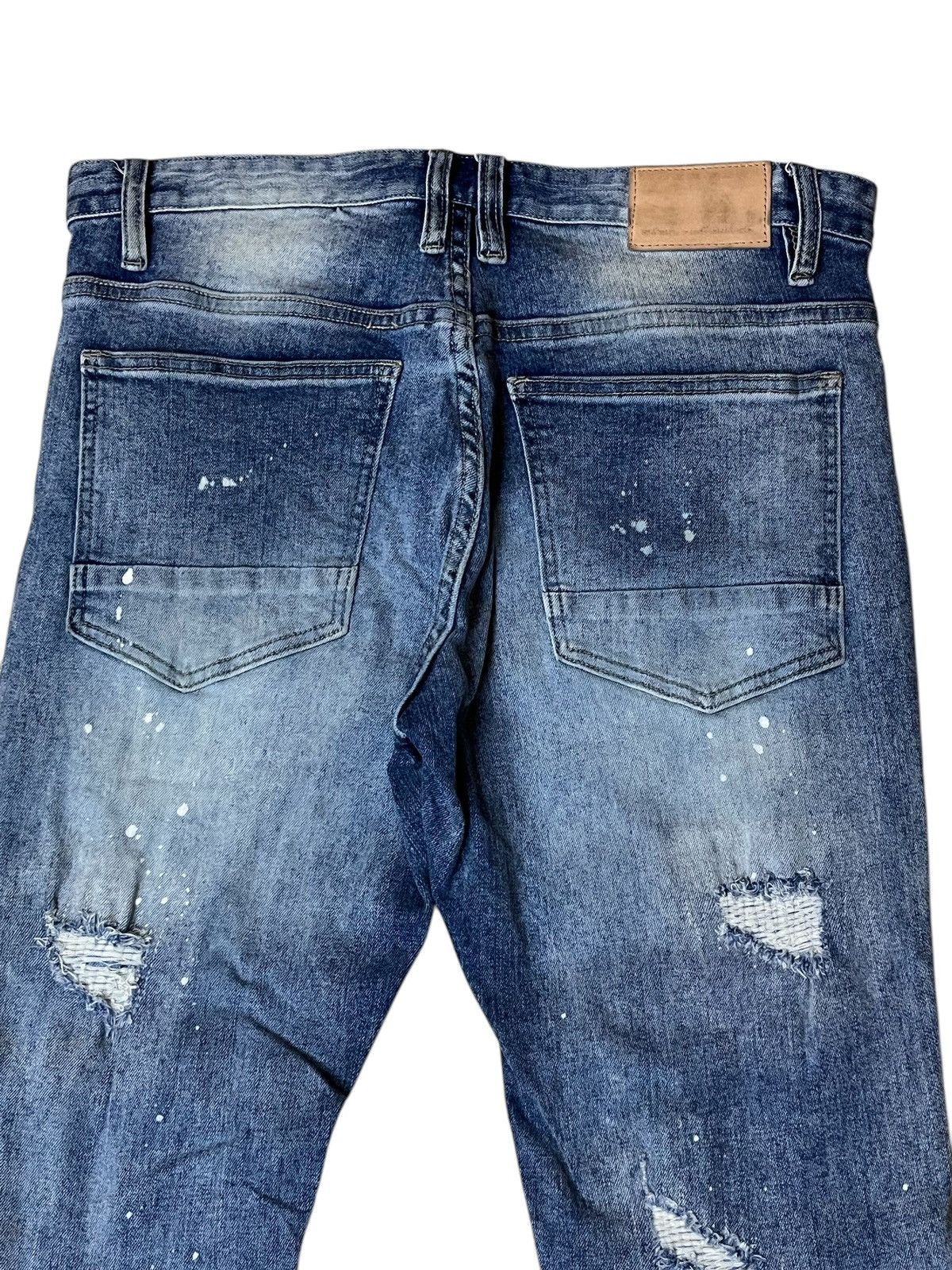 Japanese Brand SICK🔥SMOKE RISE DISTRESSED WITH STUDDED/SPIKE STYLE JEANS Size US 33 - 8 Thumbnail