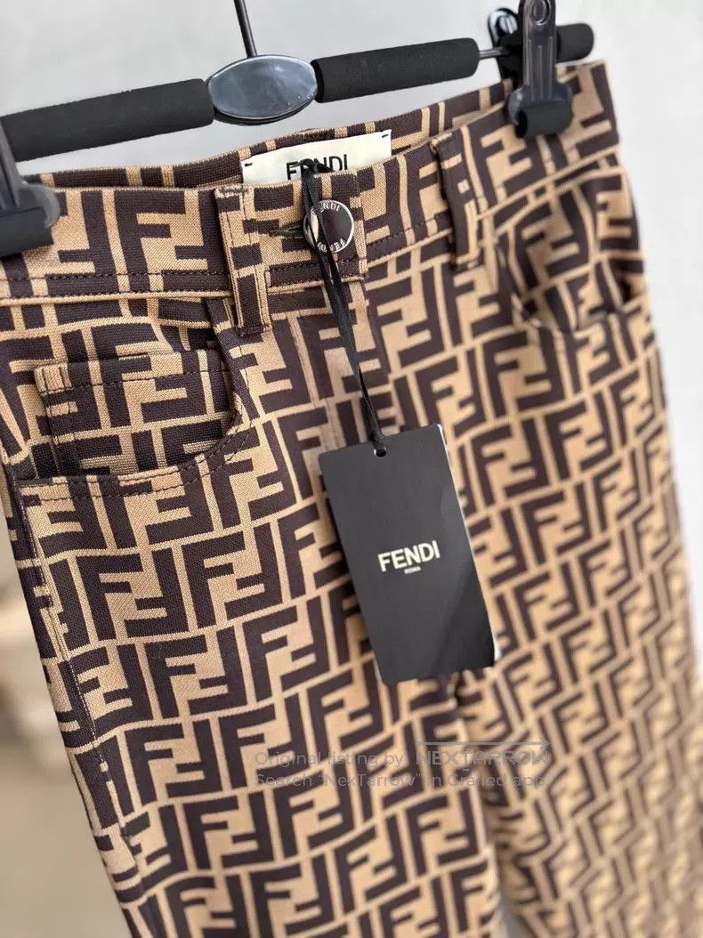Fendi Fendi All-over old flower slim fit trousers Size 24" / US 00 / IT 34 - 4 Thumbnail