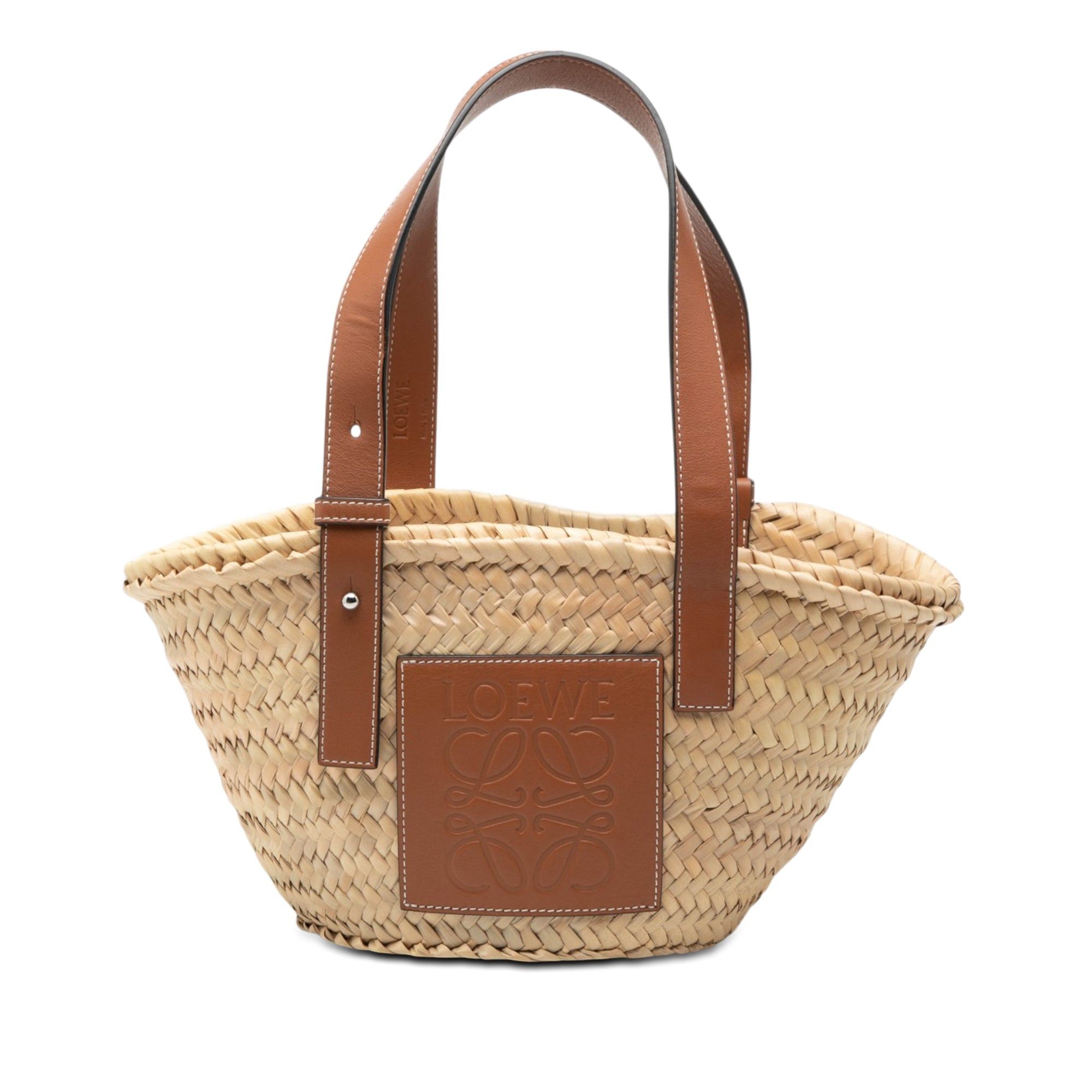 Loewe Small Raffia Anagram Basket Tote Size ONE SIZE - 1 Thumbnail