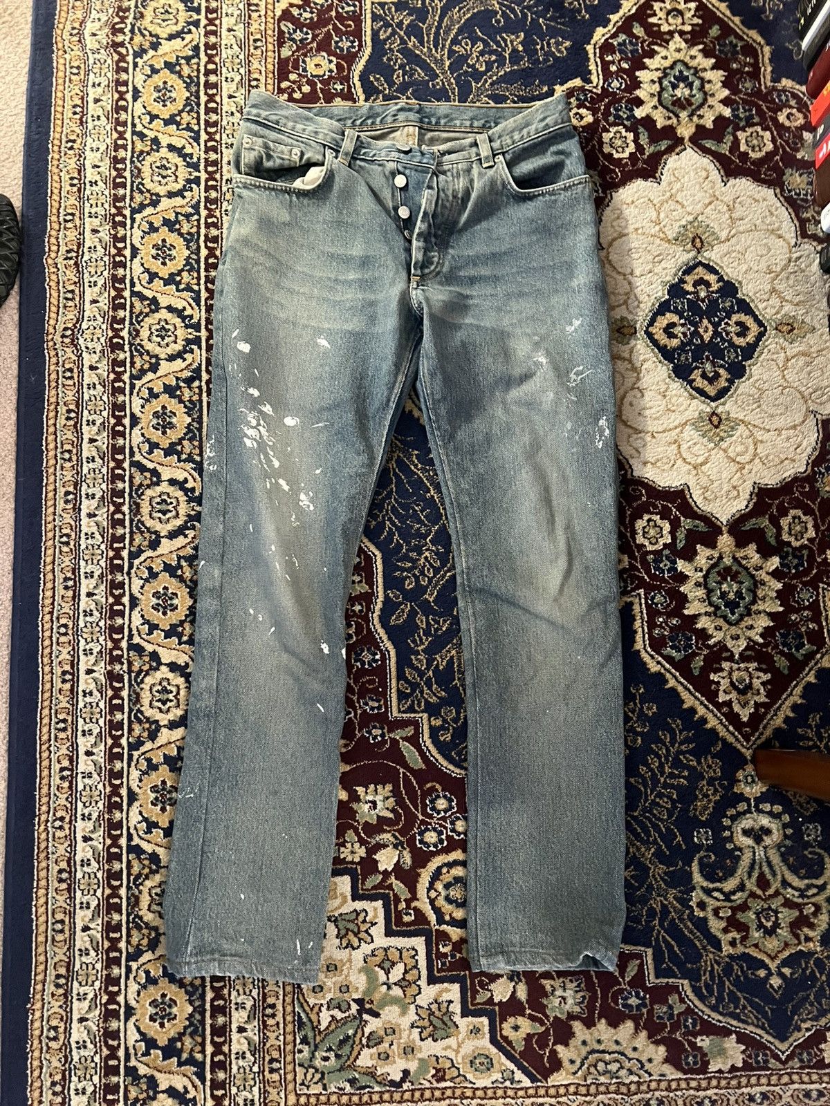 helmut lang 1998ss painted denim 34 希少 Helmut Lang Spring 1998