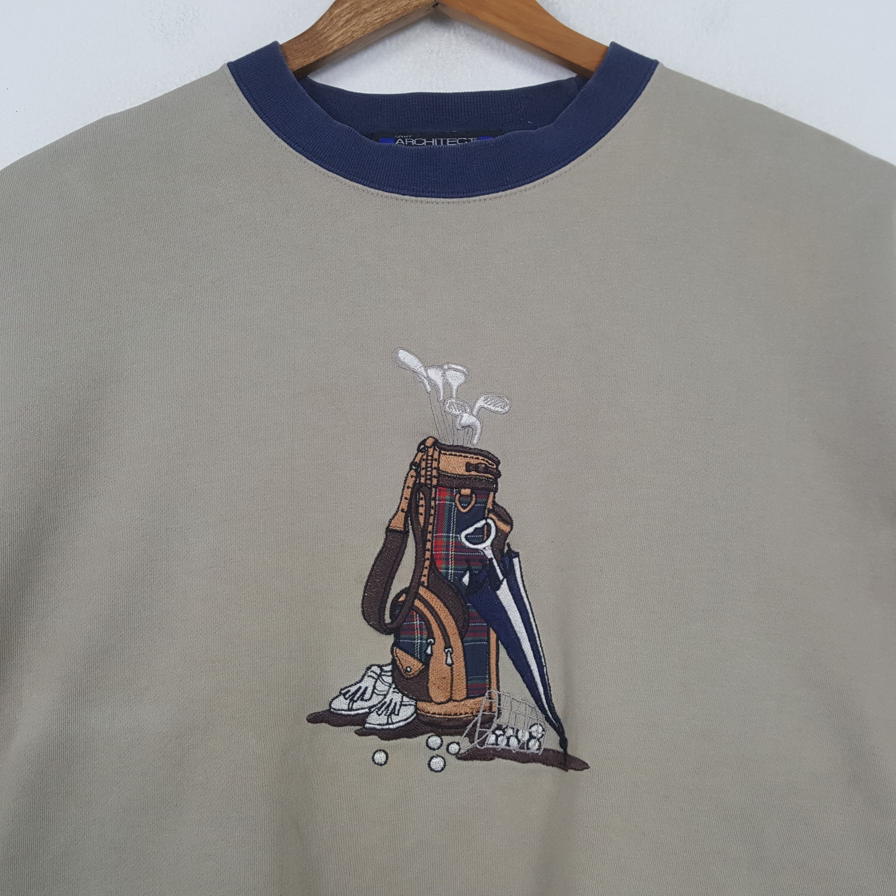 Architect × Vintage Vintage Embroidered Golf Streetwear Sweatshirt C293N17 Size US L / EU 52-54 / 3 - 2 Thumbnail