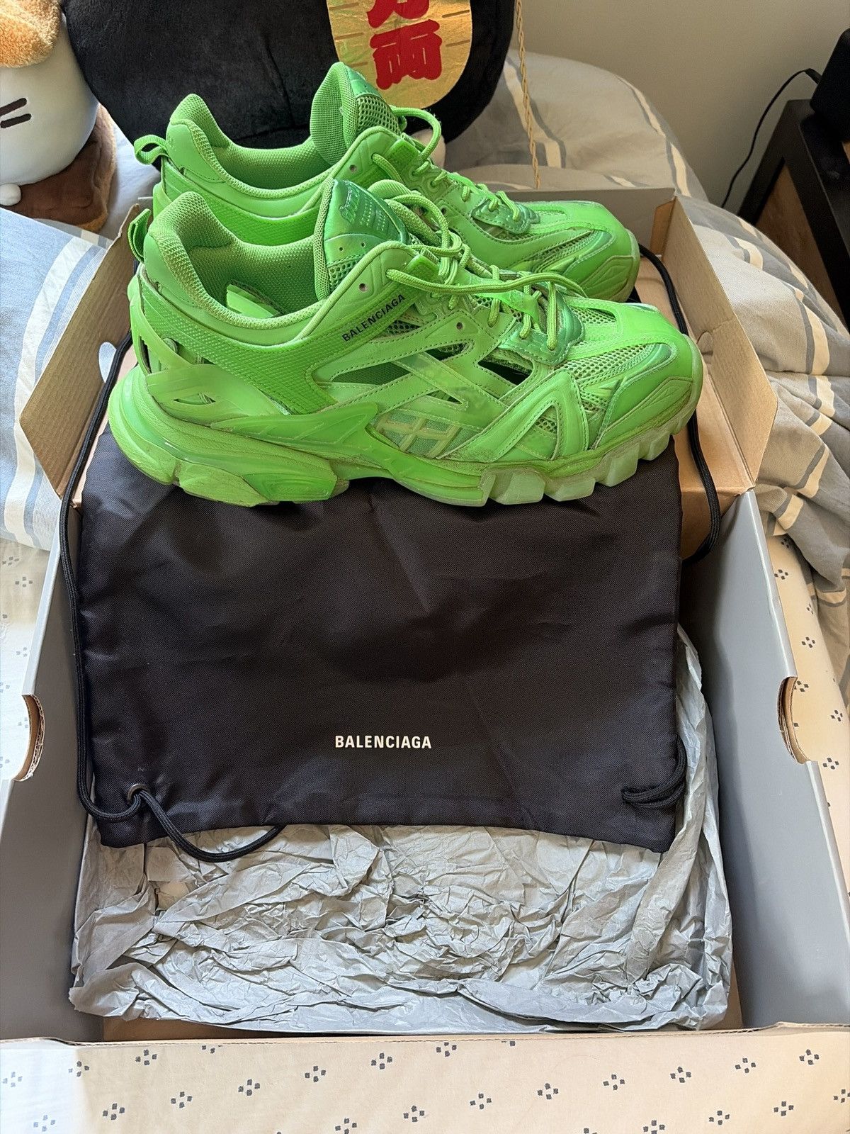 Balenciaga Balenciaga track 2 clear sole green Size US 12 / EU 45 - 5 Thumbnail