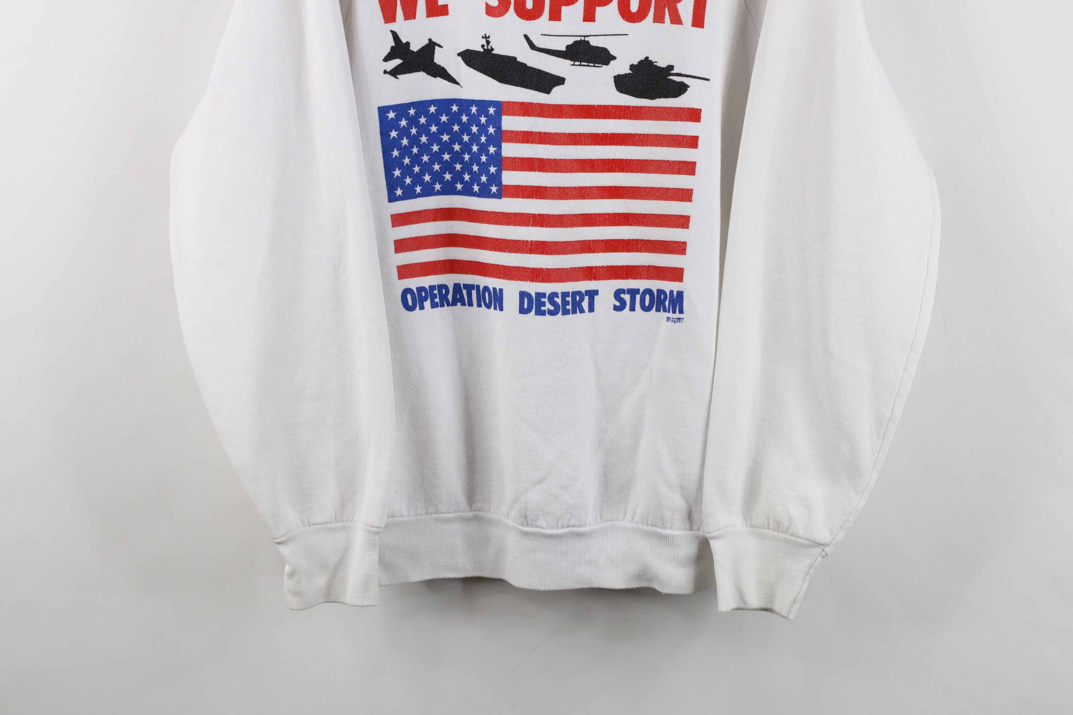 Vintage Vintage 90s Operation Desert Storm Military Sweatshirt USA Size L / US 10 / IT 46 - 3 Thumbnail