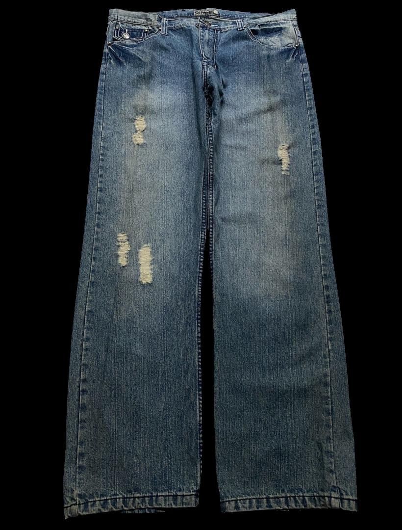 INSANE Japanese Mudwash Distressed Sick Denim Jean